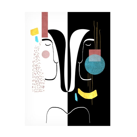 Canvas Wall Art - Ishita Banerjee 'Mirror Image' Wall Art for Living Room, Bedroom, or Office Décor by Trademark Fine Art - 14 x 19 Inches