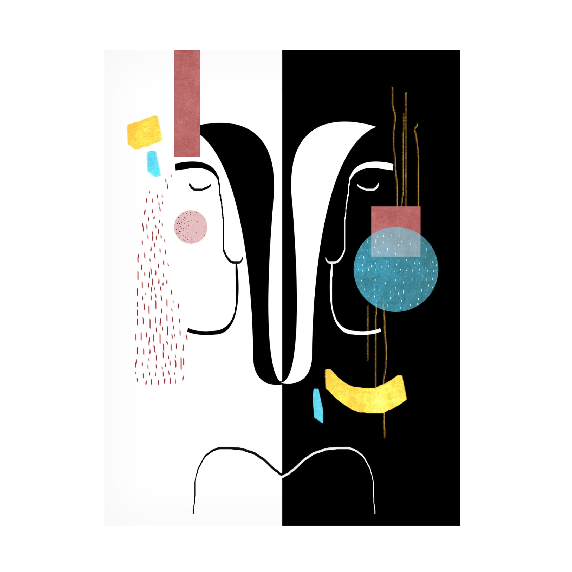 Canvas Wall Art - Ishita Banerjee 'Mirror Image' Wall Art for Living Room, Bedroom, or Office Décor by Trademark Fine Art - 18 x 24 Inches