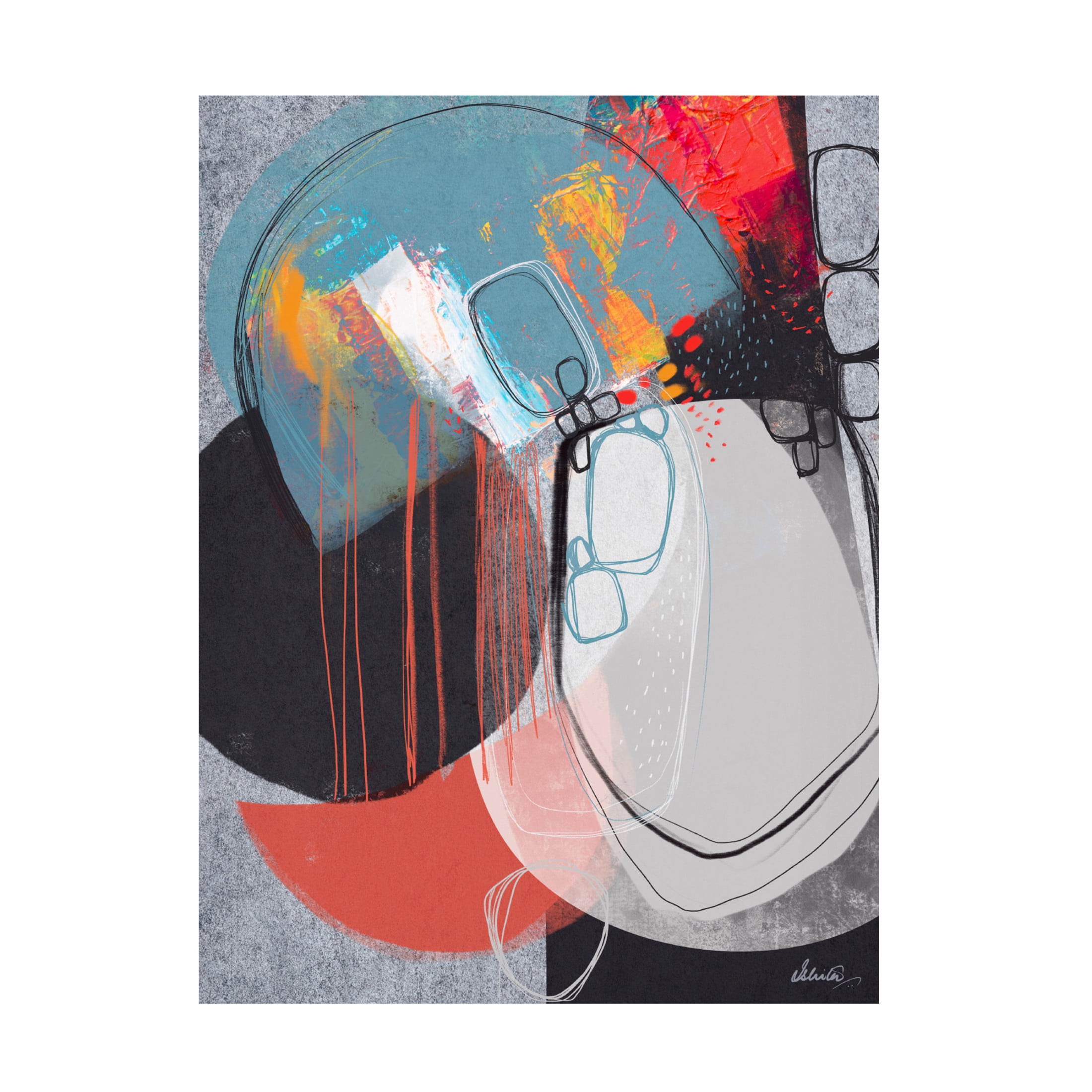 Canvas Wall Art - Ishita Banerjee 'Pebble Beach 1' Wall Art for Living Room, Bedroom, or Office Décor by Trademark Fine Art - 14 x 19 Inches
