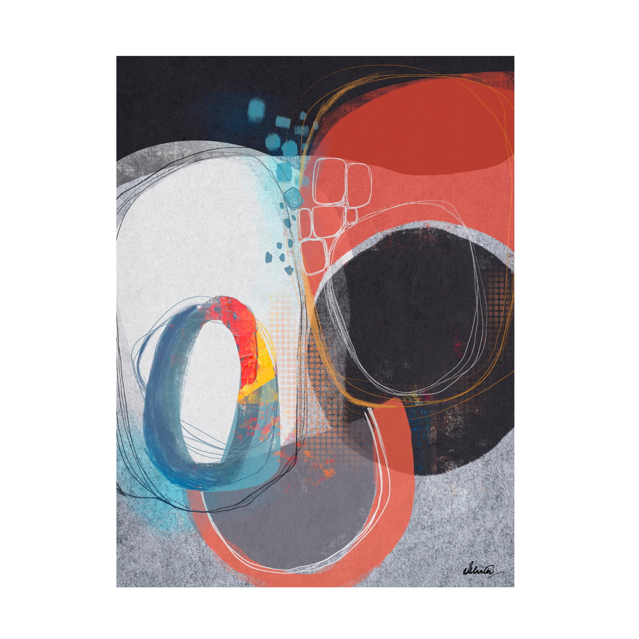 Canvas Wall Art - Ishita Banerjee 'Pebble Beach 2' Wall Art for Living Room, Bedroom, or Office Décor by Trademark Fine Art - 14 x 19 Inches