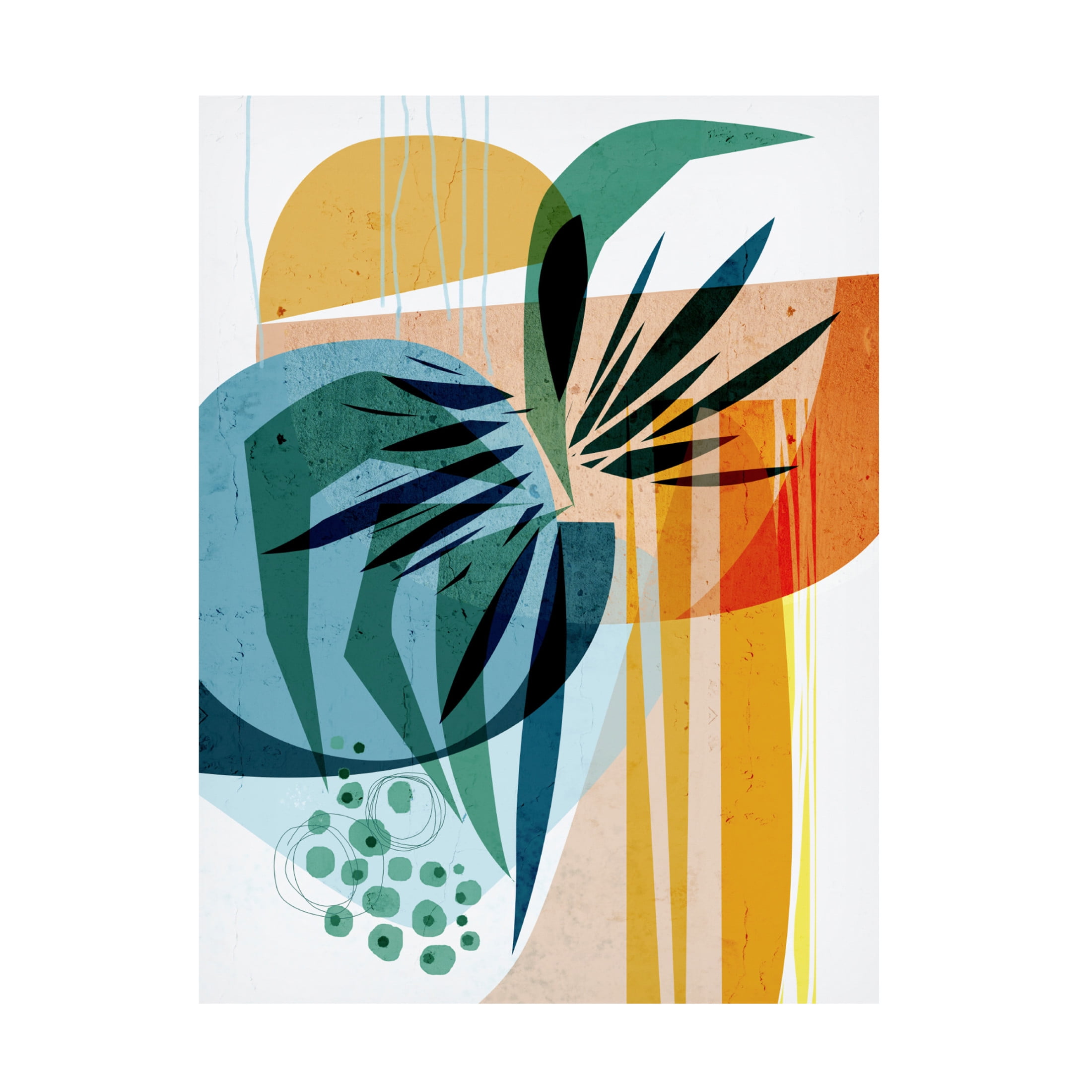 Canvas Wall Art - Ishita Banerjee 'Summer Tropics' Wall Art for Living Room, Bedroom, or Office Décor by Trademark Fine Art - 24 x 32 Inches