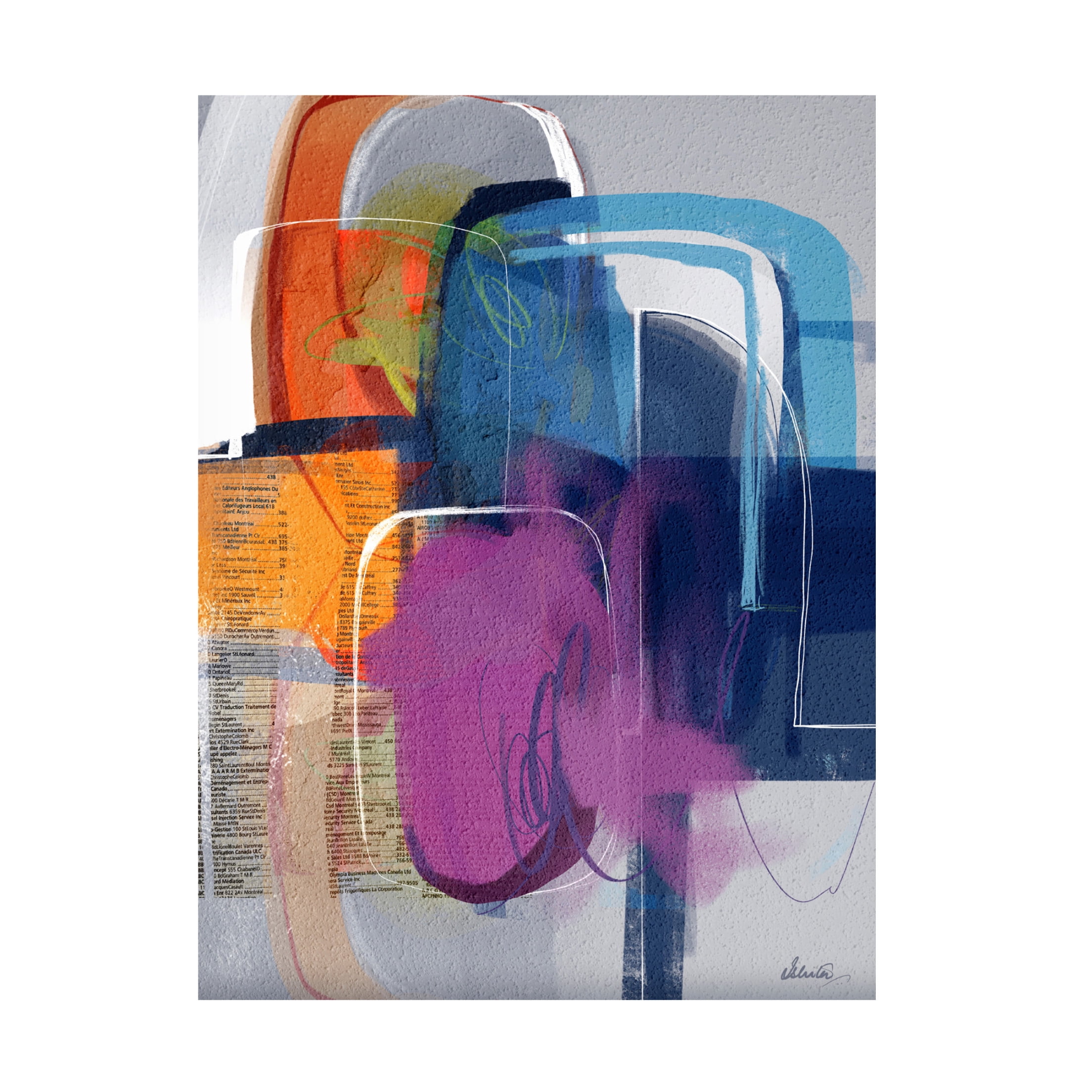 Canvas Wall Art - Ishita Banerjee 'Terrain' Wall Art for Living Room, Bedroom, or Office Décor by Trademark Fine Art - 24 x 32 Inches