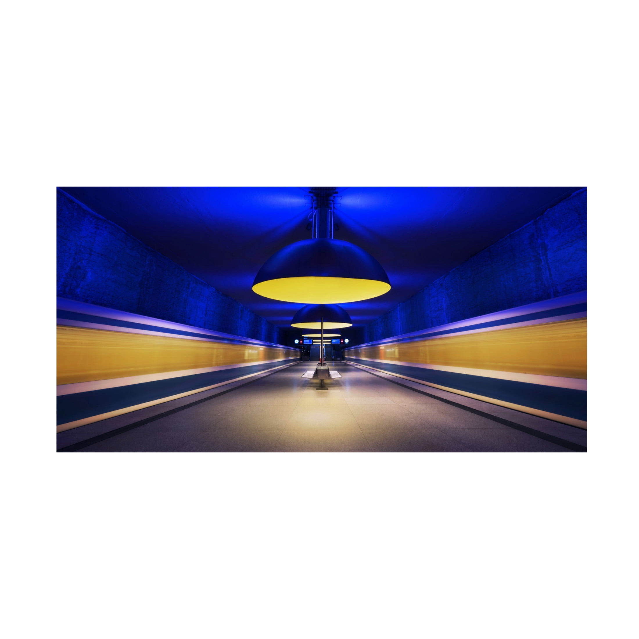 Canvas Wall Art - Ivan Ferrero 'Underground Lights' Wall Art for Living Room, Bedroom, or Office Décor by Trademark Fine Art - 32 x 16 Inches