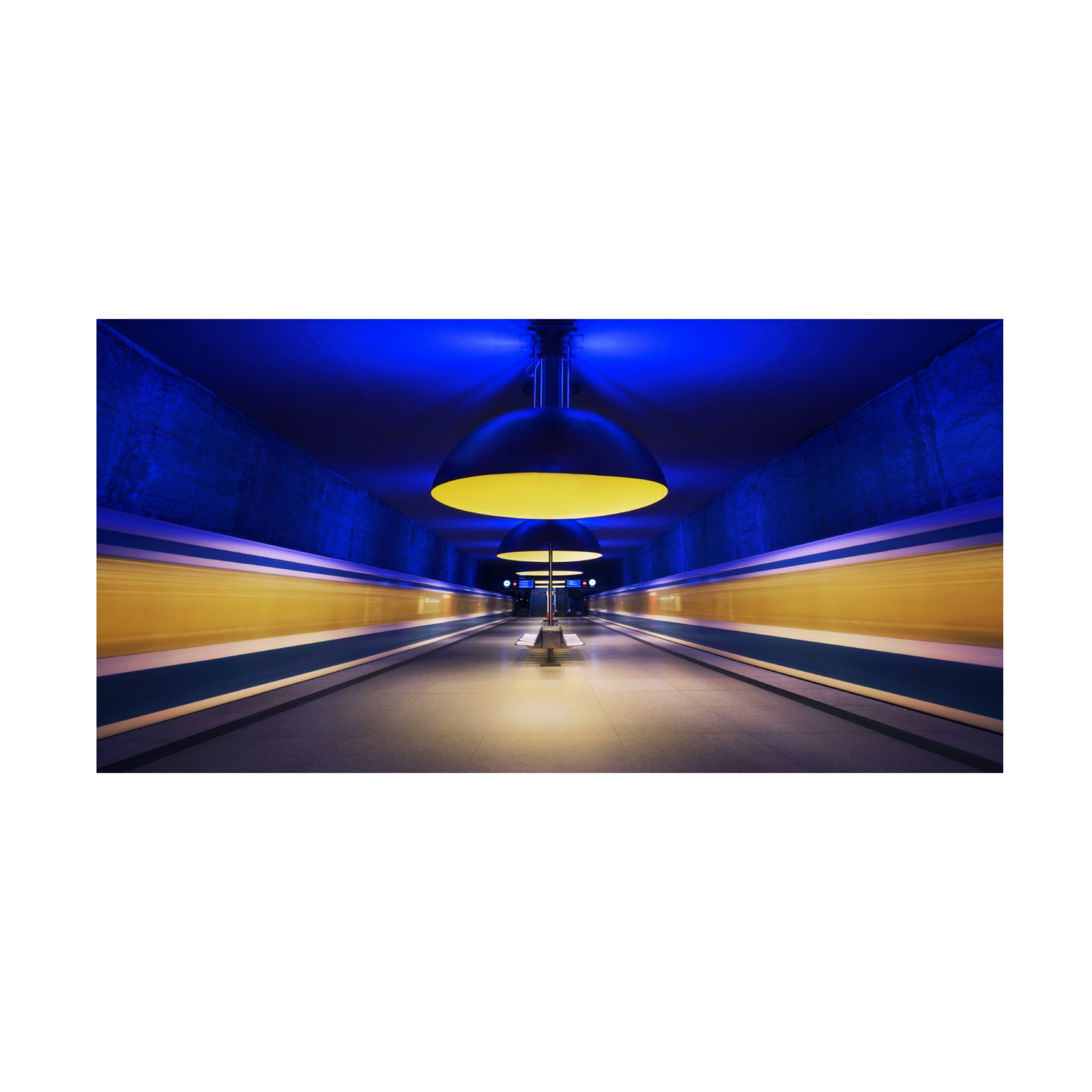 Canvas Wall Art - Ivan Ferrero 'Underground Lights' Wall Art for Living Room, Bedroom, or Office Décor by Trademark Fine Art - 47 x 24 Inches