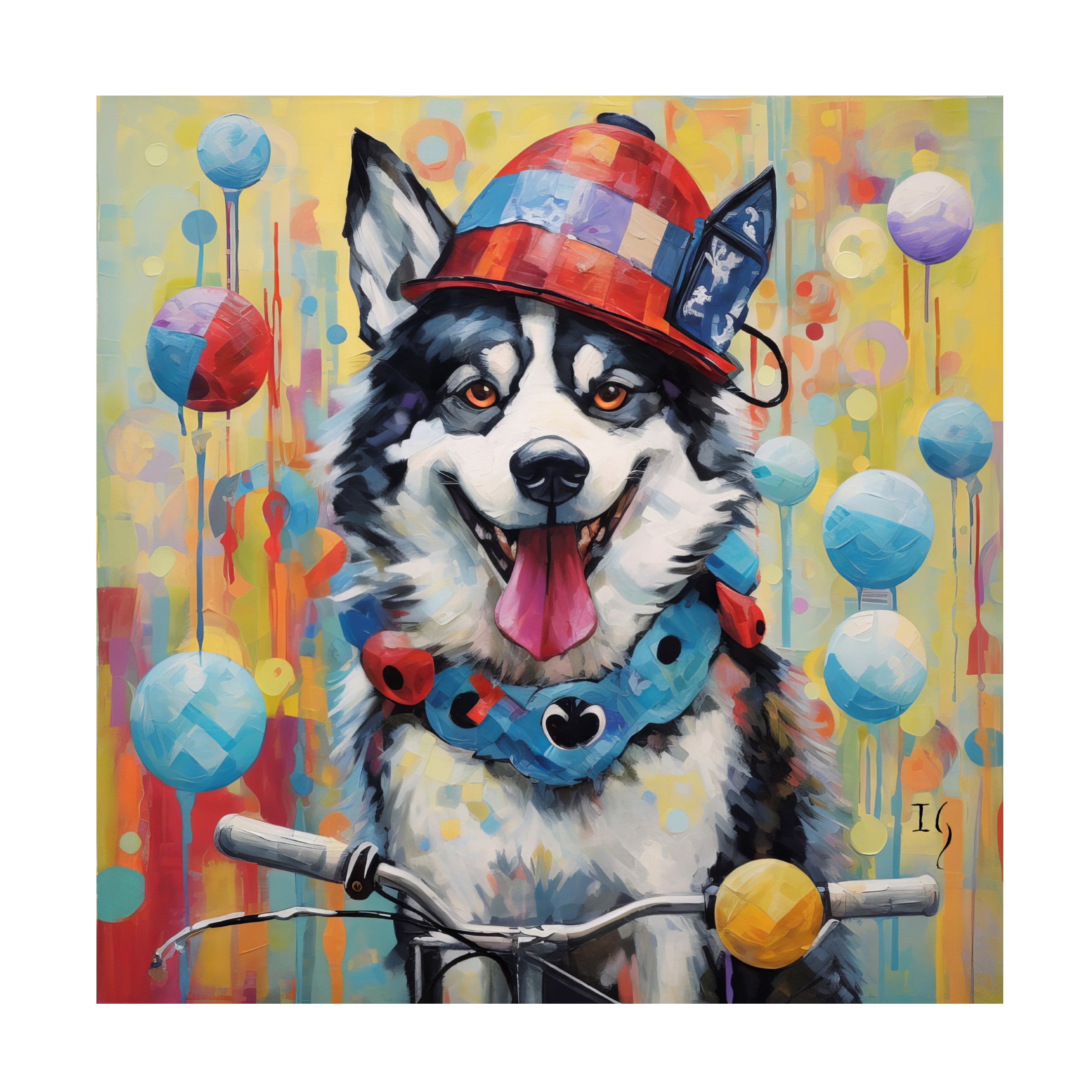 Canvas Wall Art - Ivan Guaderrama 'Jester Playful Essence' Wall Art for Living Room, Bedroom, or Office DÃ©cor by Trademark Fine Art - 35 x 35 Inches