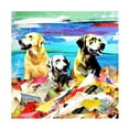 thumbnail image 1 of Canvas Wall Art - Ivan Guaderrama 'Joyful Journey of Three' Wall Art for Living Room, Bedroom, or Office Décor by Trademark Fine Art - 35 x 35 Inches, 1 of 4