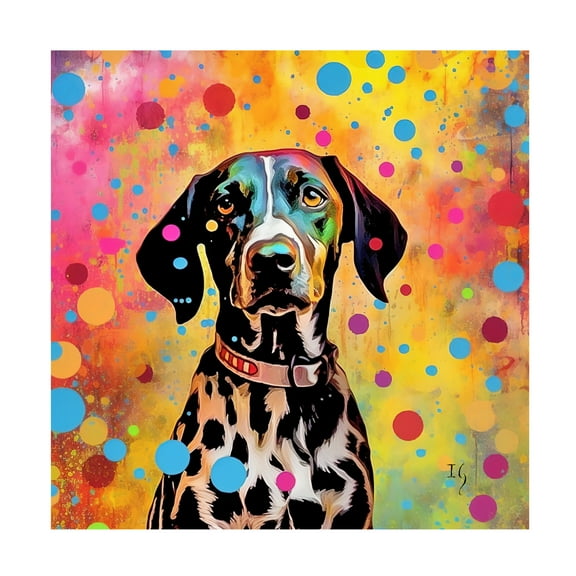 Canvas Wall Art - Ivan Guaderrama 'Spotted Charm' Wall Art for Living Room, Bedroom, or Office DÃ©cor by Trademark Fine Art - 24 x 24 Inches