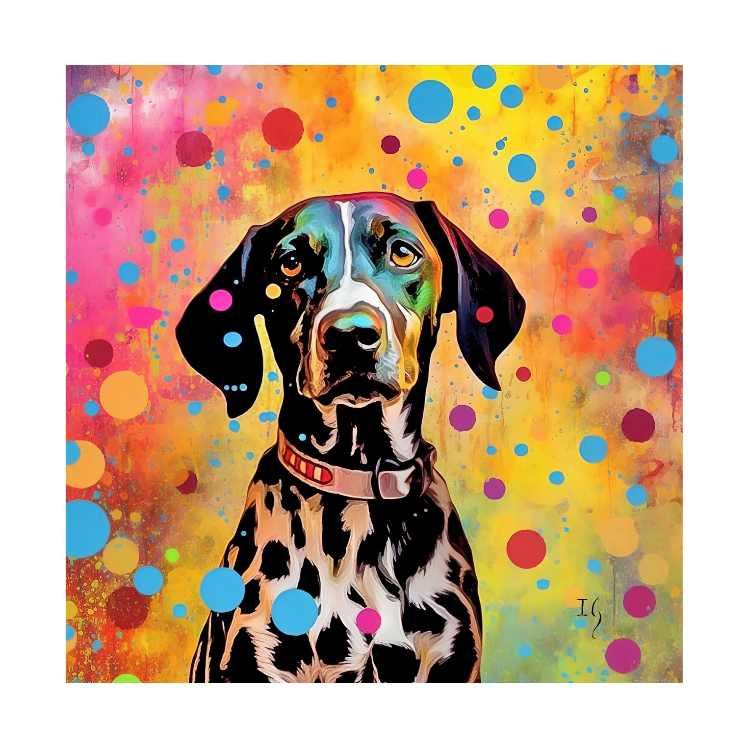 Canvas Wall Art - Ivan Guaderrama 'Spotted Charm' Wall Art for Living Room, Bedroom, or Office DÃ©cor by Trademark Fine Art - 35 x 35 Inches