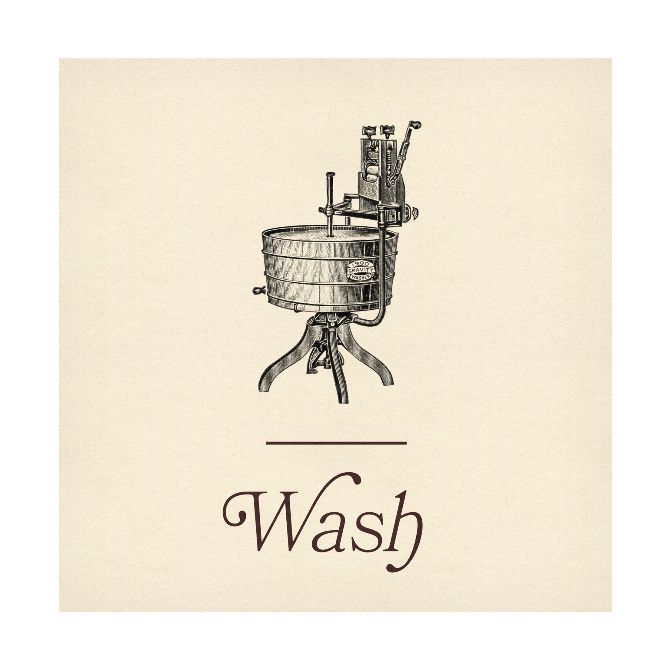 Canvas Wall Art - Jacob Green 'Laundry Sign I' Wall Art for Living Room, Bedroom, or Office Décor by Trademark Fine Art - 18 x 18 Inches