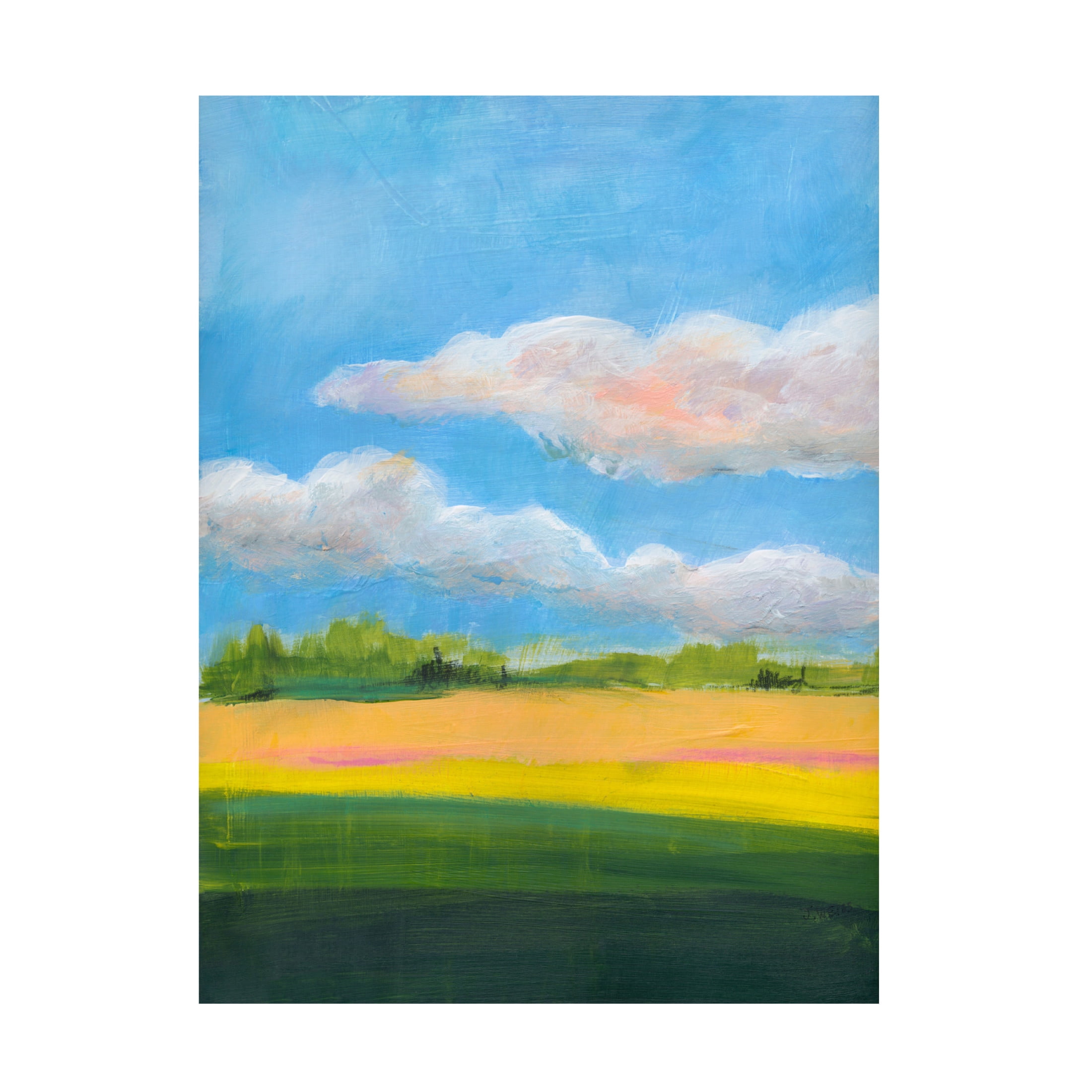 Canvas Wall Art - Jan Weiss 'Beneath a Cloudy Sky 1' Wall Art for Living Room, Bedroom, or Office Décor by Trademark Fine Art - 14 x 19 Inches
