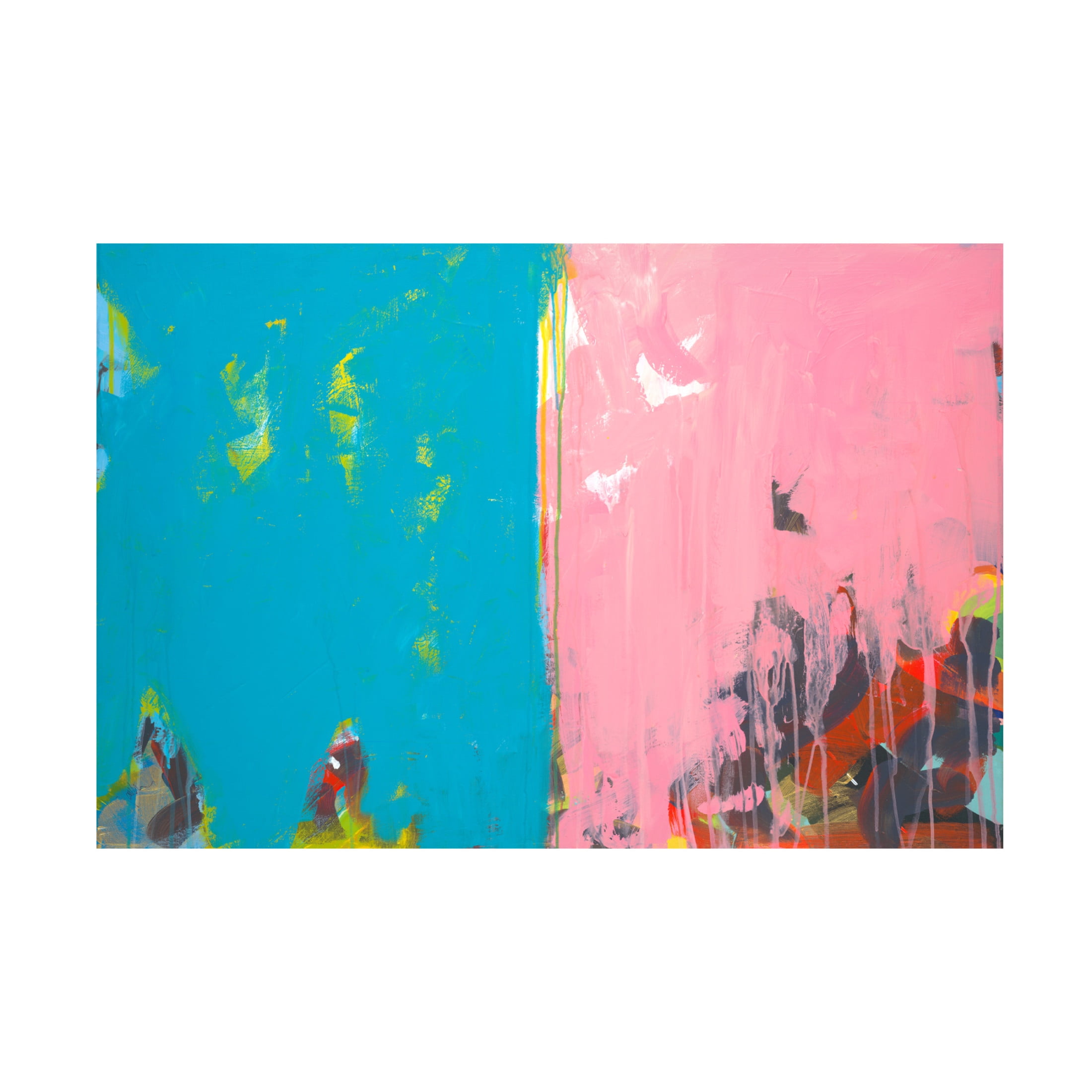 Canvas Wall Art - Jan Weiss 'Colorblock 13' Wall Art for Living Room, Bedroom, or Office Décor by Trademark Fine Art - 24 x 16 Inches