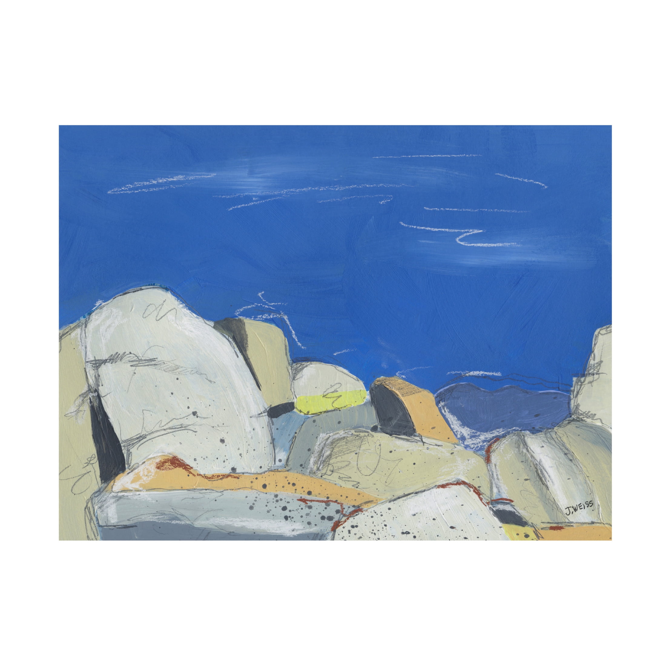 Canvas Wall Art - Jan Weiss 'Joshua Tree Boulders' Wall Art for Living Room, Bedroom, or Office Décor by Trademark Fine Art - 32 x 24 Inches