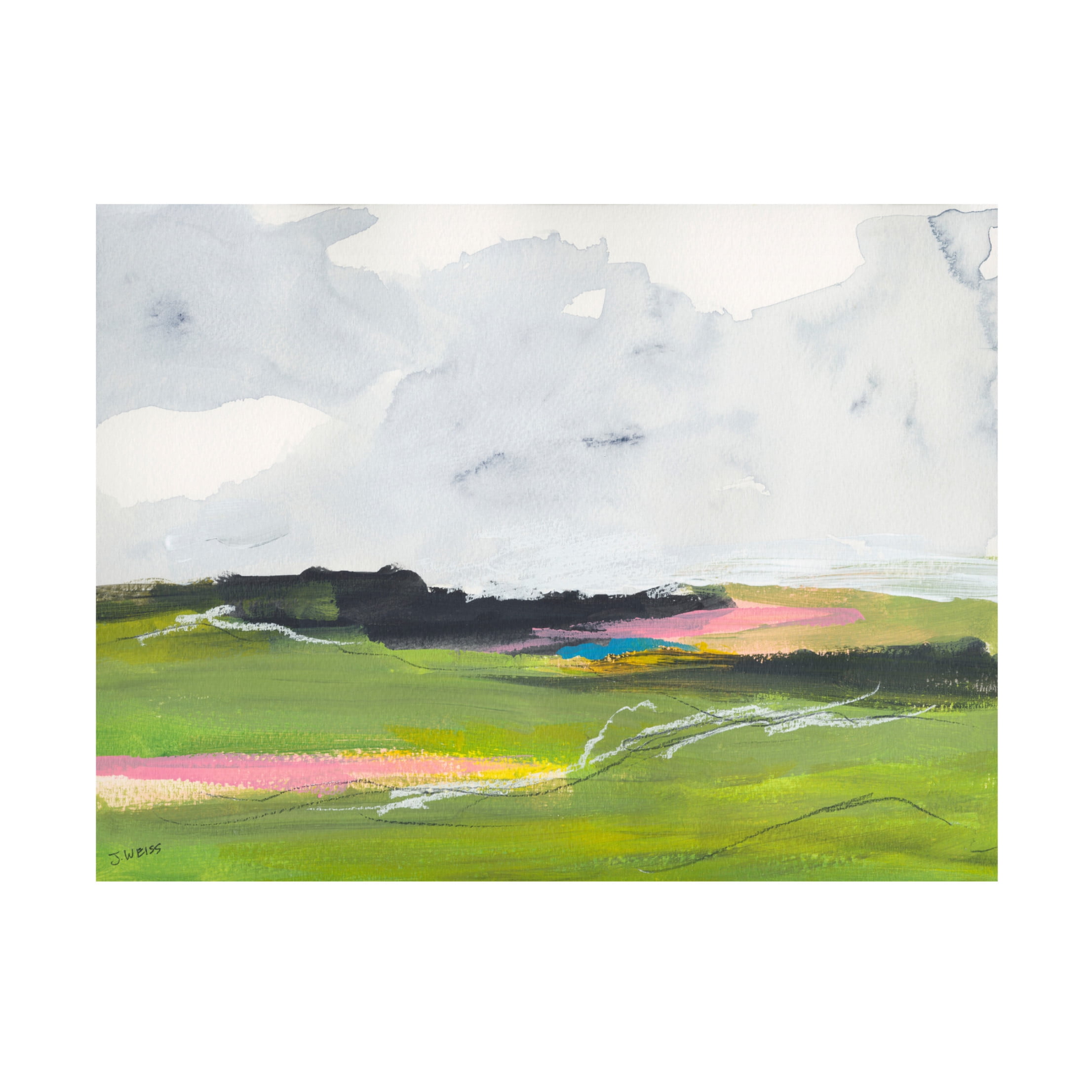 Canvas Wall Art - Jan Weiss 'Waiting For Spring 1' Wall Art for Living Room, Bedroom, or Office Décor by Trademark Fine Art - 32 x 24 Inches