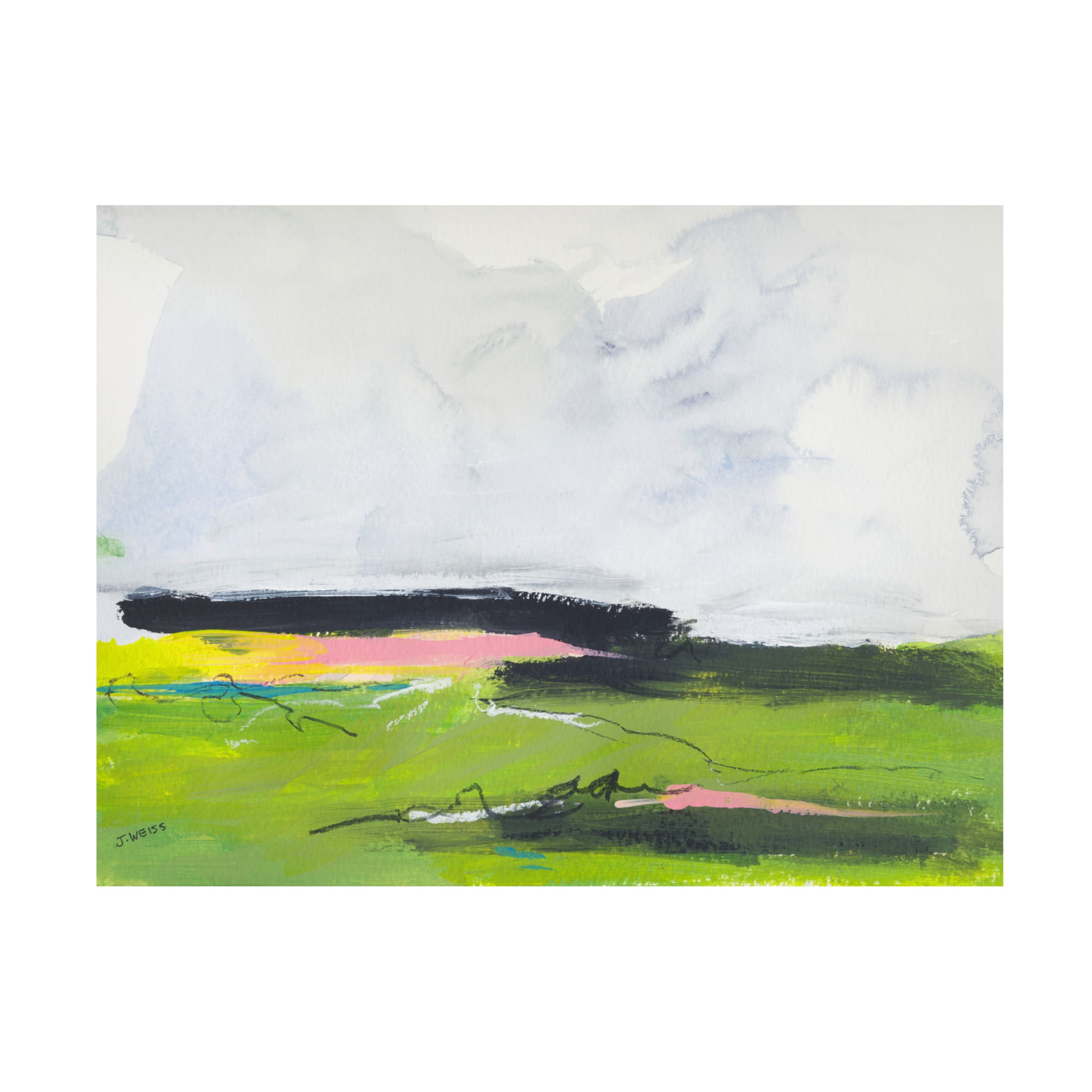 Canvas Wall Art - Jan Weiss 'Waiting For Spring 2' Wall Art for Living Room, Bedroom, or Office Décor by Trademark Fine Art - 19 x 14 Inches