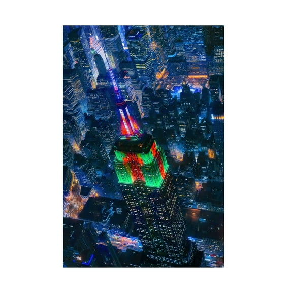 Canvas Wall Art - Javier De La 'Flying Nyc' Wall Art for Living Room, Bedroom, or Office Décor by Trademark Fine Art - 12 x 19 Inches
