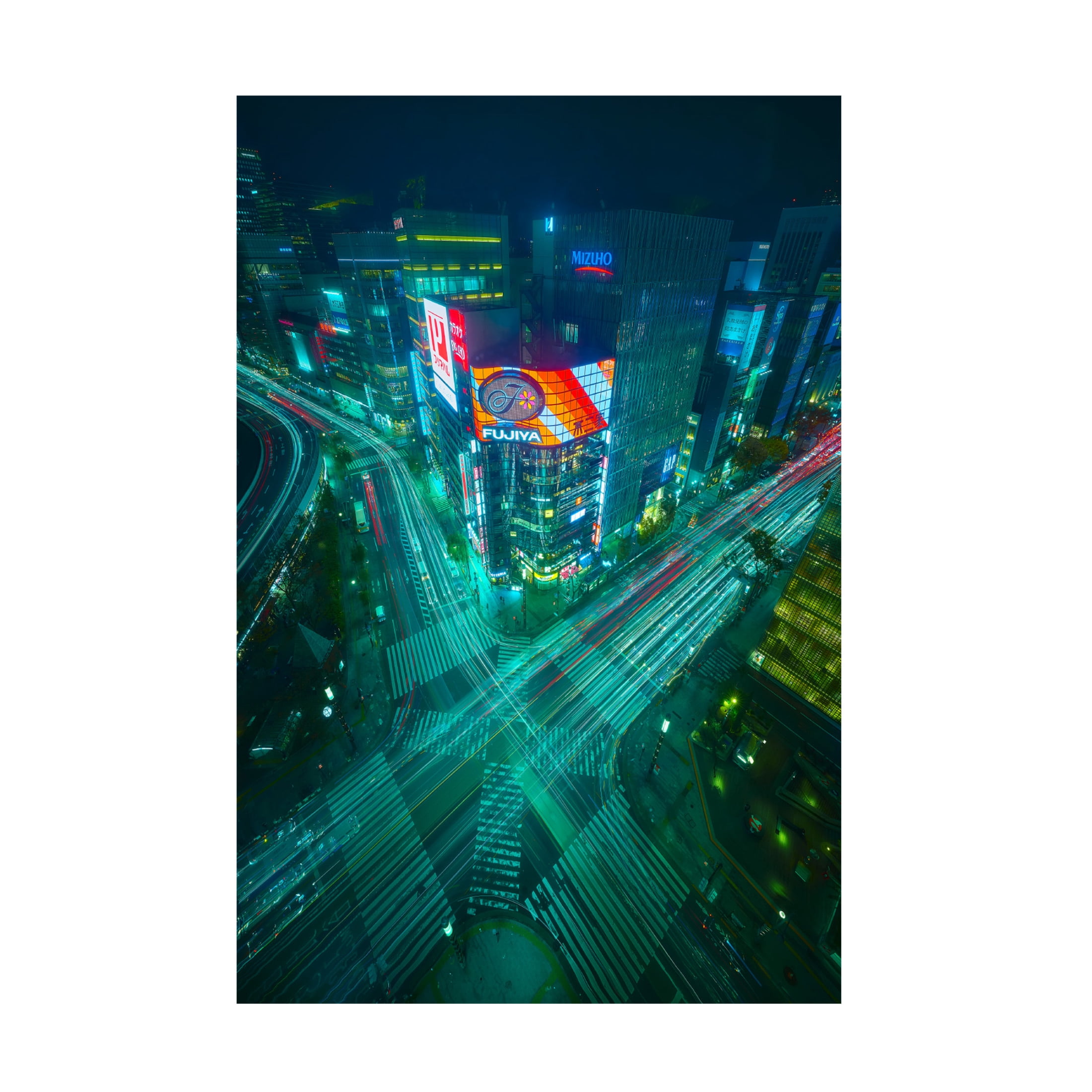 Canvas Wall Art - Javier De La 'Neotokyo' Wall Art for Living Room, Bedroom, or Office Décor by Trademark Fine Art - 12 x 19 Inches