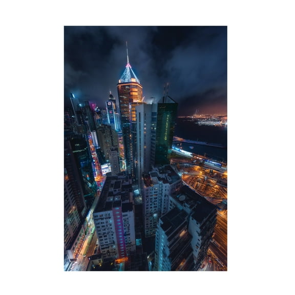 Canvas Wall Art - Javier de la 'Flying Hong Kong' Wall Art for Living Room, Bedroom, or Office D?cor by Trademark Fine Art - 12 x 19 Inches