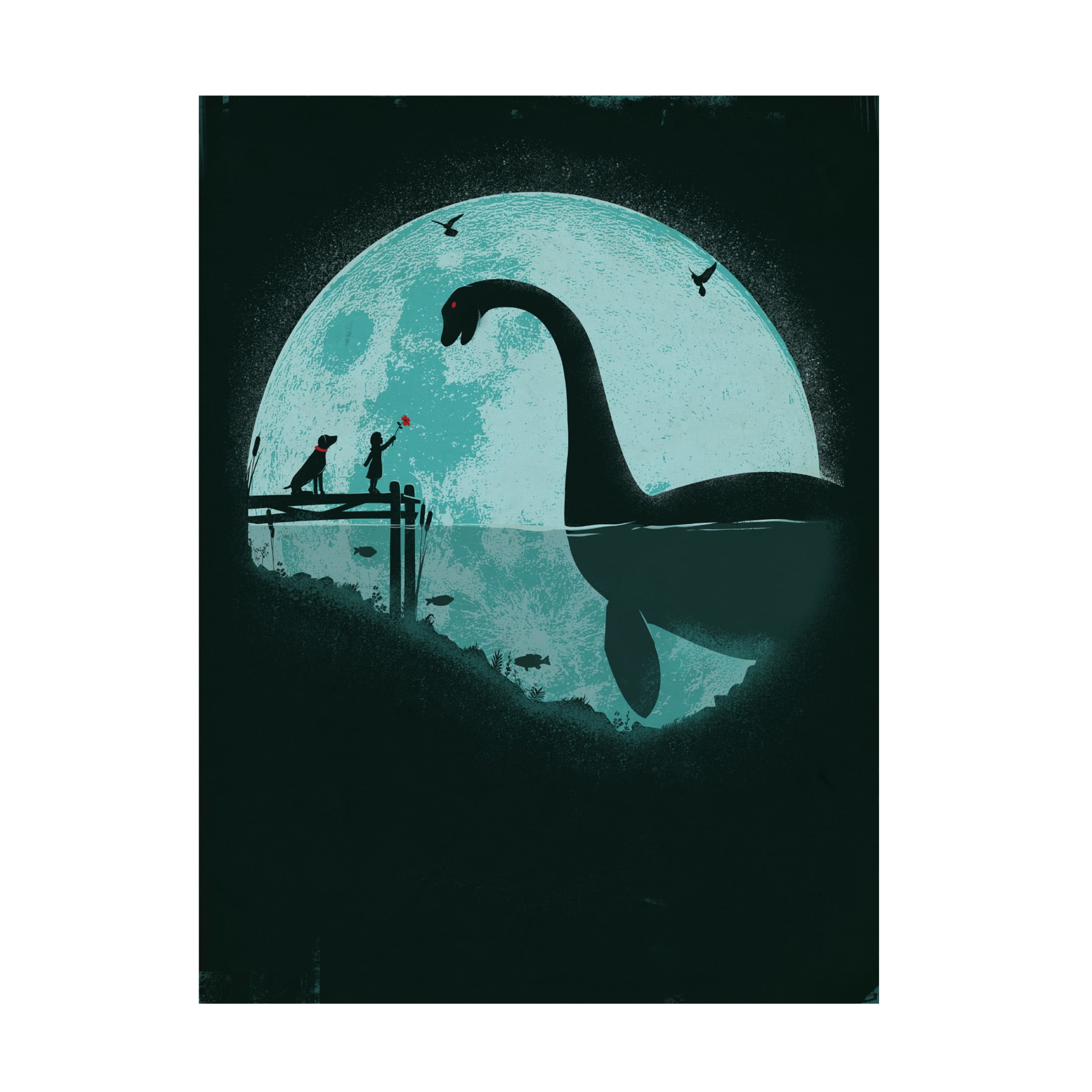 Canvas Wall Art - Jay Fleck 'Encounter a Blue Moon' Wall Art for Living Room, Bedroom, or Office Décor by Trademark Fine Art - 18 x 24 Inches