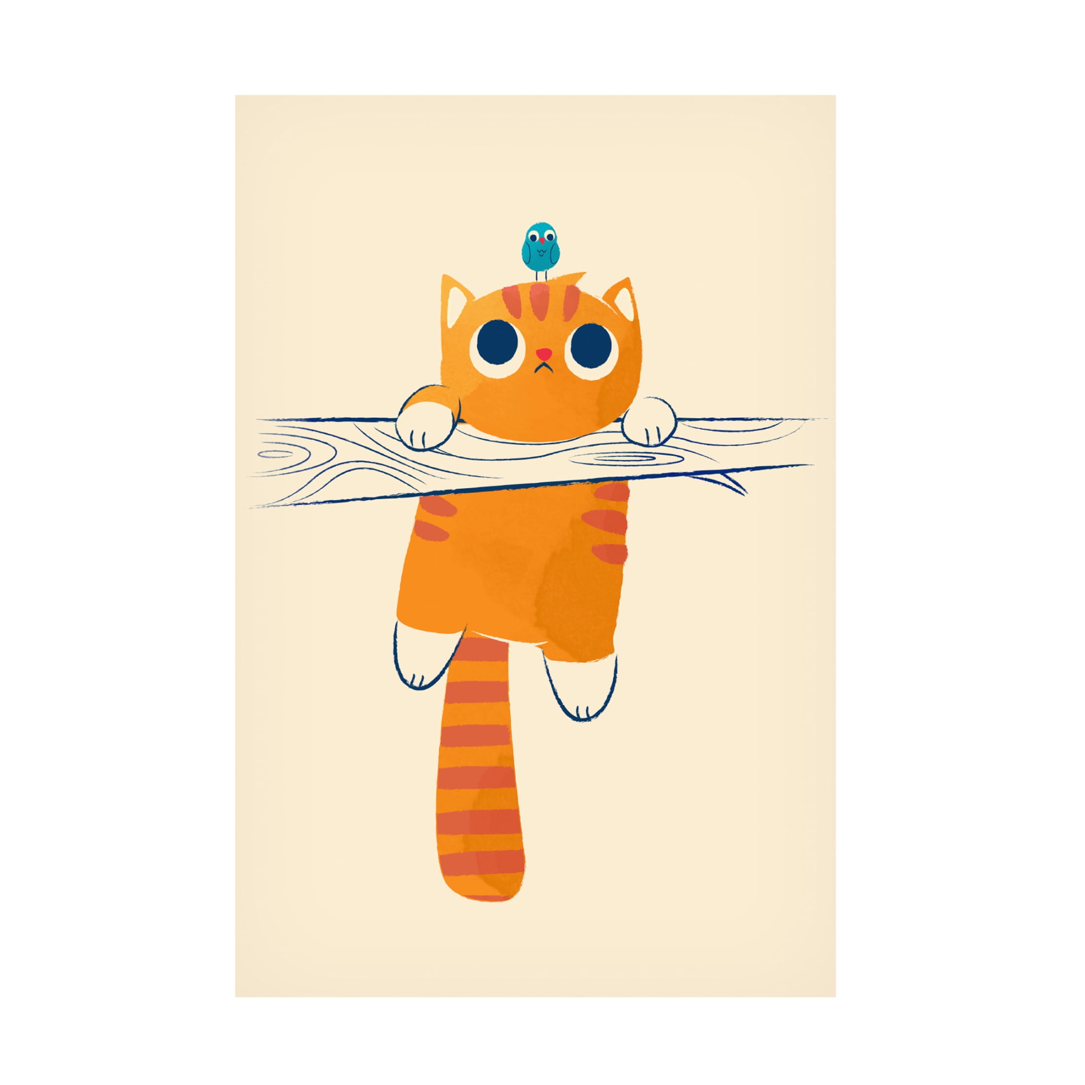 Canvas Wall Art - Jay Fleck 'Fat Cat' Wall Art for Living Room, Bedroom, or Office Décor by Trademark Fine Art - 30 x 47 Inches