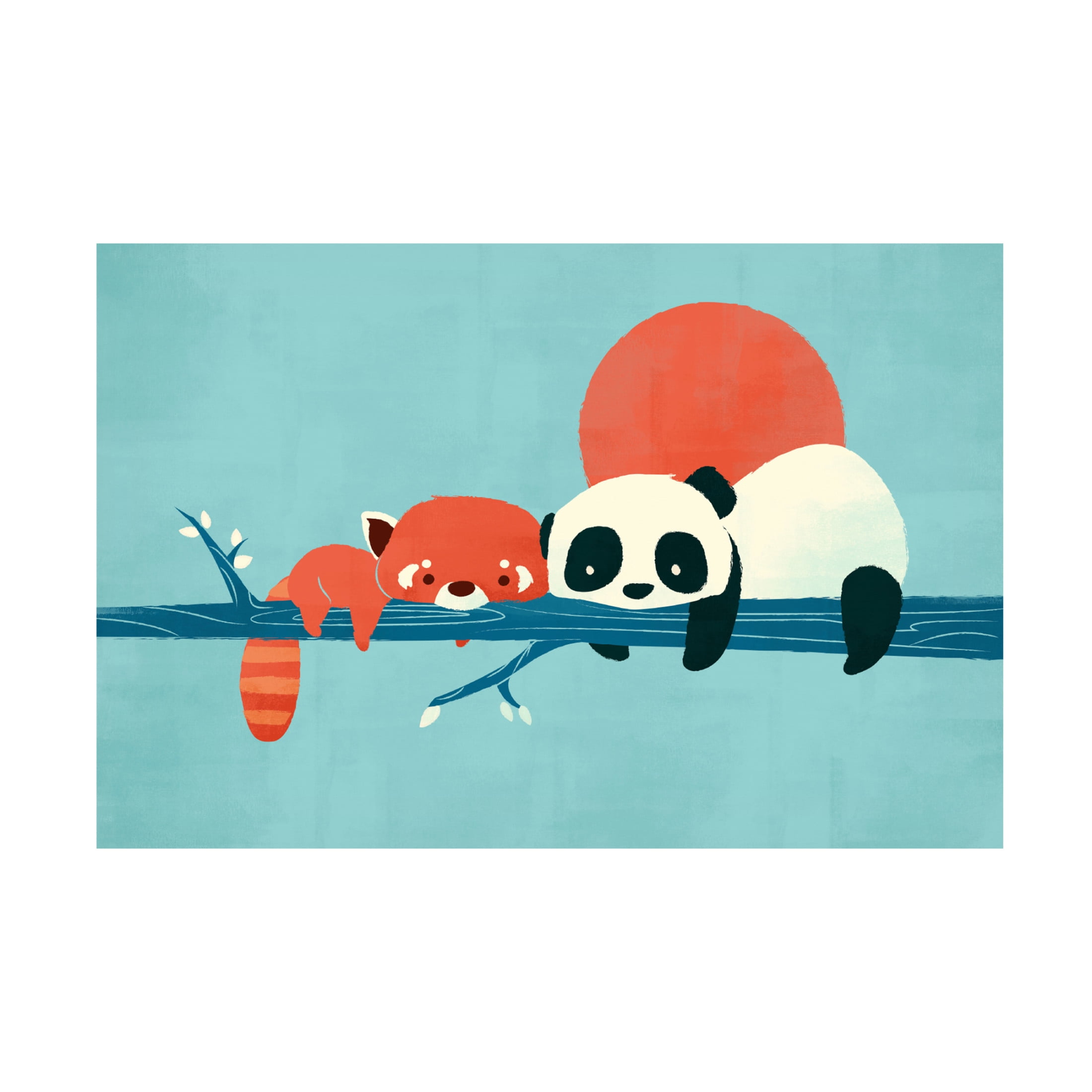 Canvas Wall Art - Jay Fleck 'Pandas' Wall Art for Living Room, Bedroom, or Office Décor by Trademark Fine Art - 24 x 16 Inches