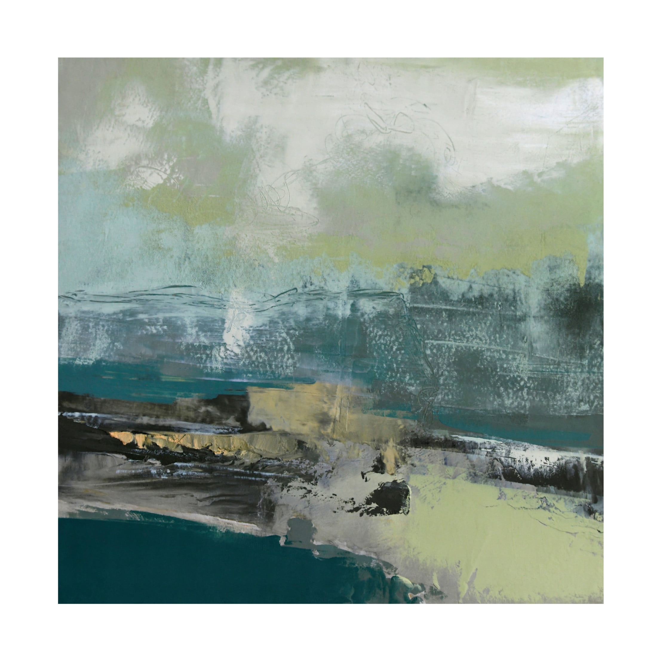Canvas Wall Art - Jayne Walther 'Ebb and Flow' Wall Art for Living Room, Bedroom, or Office Décor by Trademark Fine Art - 24 x 24 Inches