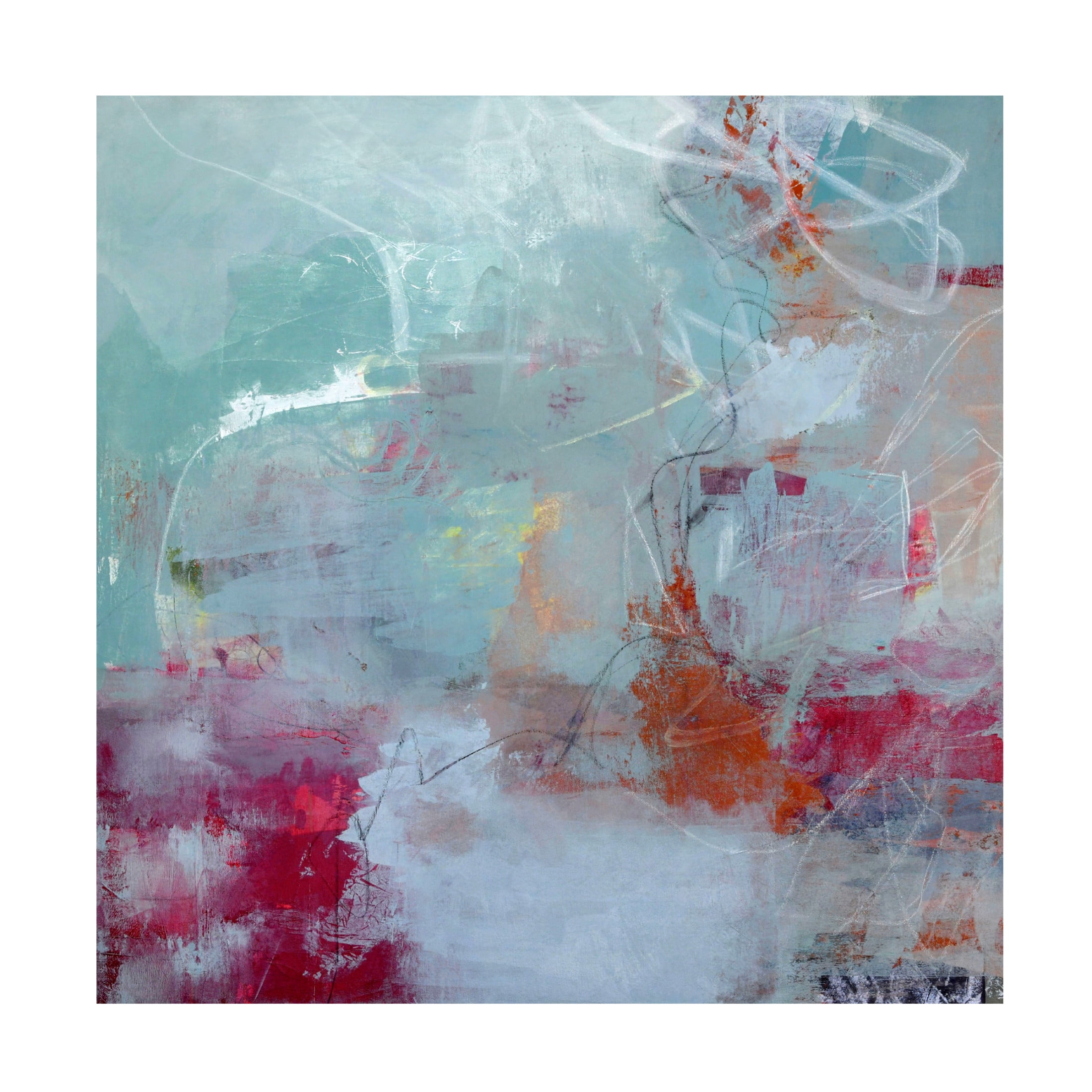 Canvas Wall Art - Jayne Walther 'Tranquility' Wall Art for Living Room, Bedroom, or Office Décor by Trademark Fine Art - 18 x 18 Inches