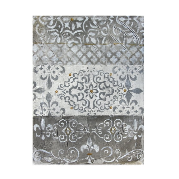 Canvas Wall Art - Jean Plout 'Abstract Lace A' Wall Art for Living Room, Bedroom, or Office Décor by Trademark Fine Art - 14 x 19 Inches