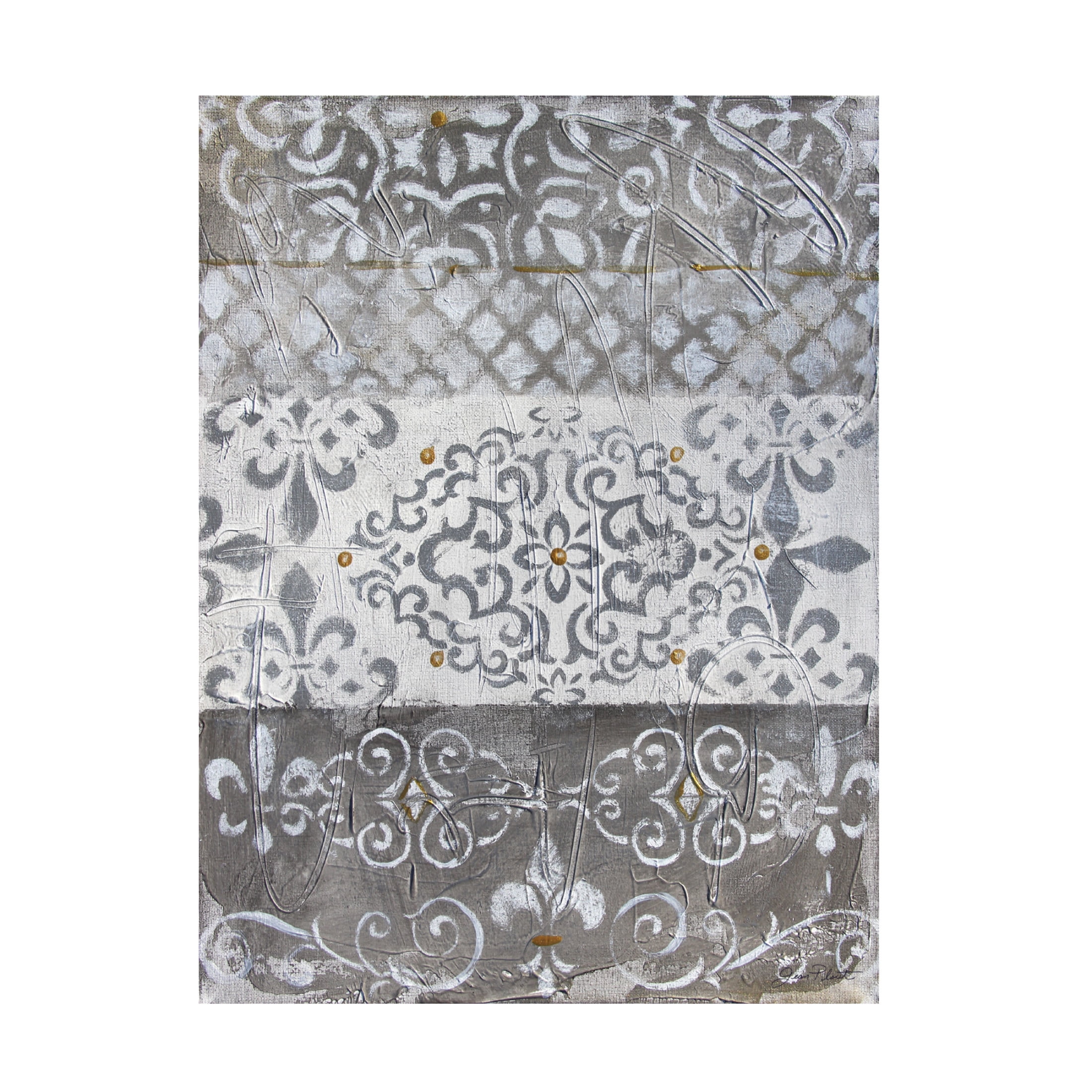 Canvas Wall Art - Jean Plout 'Abstract Lace A' Wall Art for Living Room, Bedroom, or Office Décor by Trademark Fine Art - 24 x 32 Inches