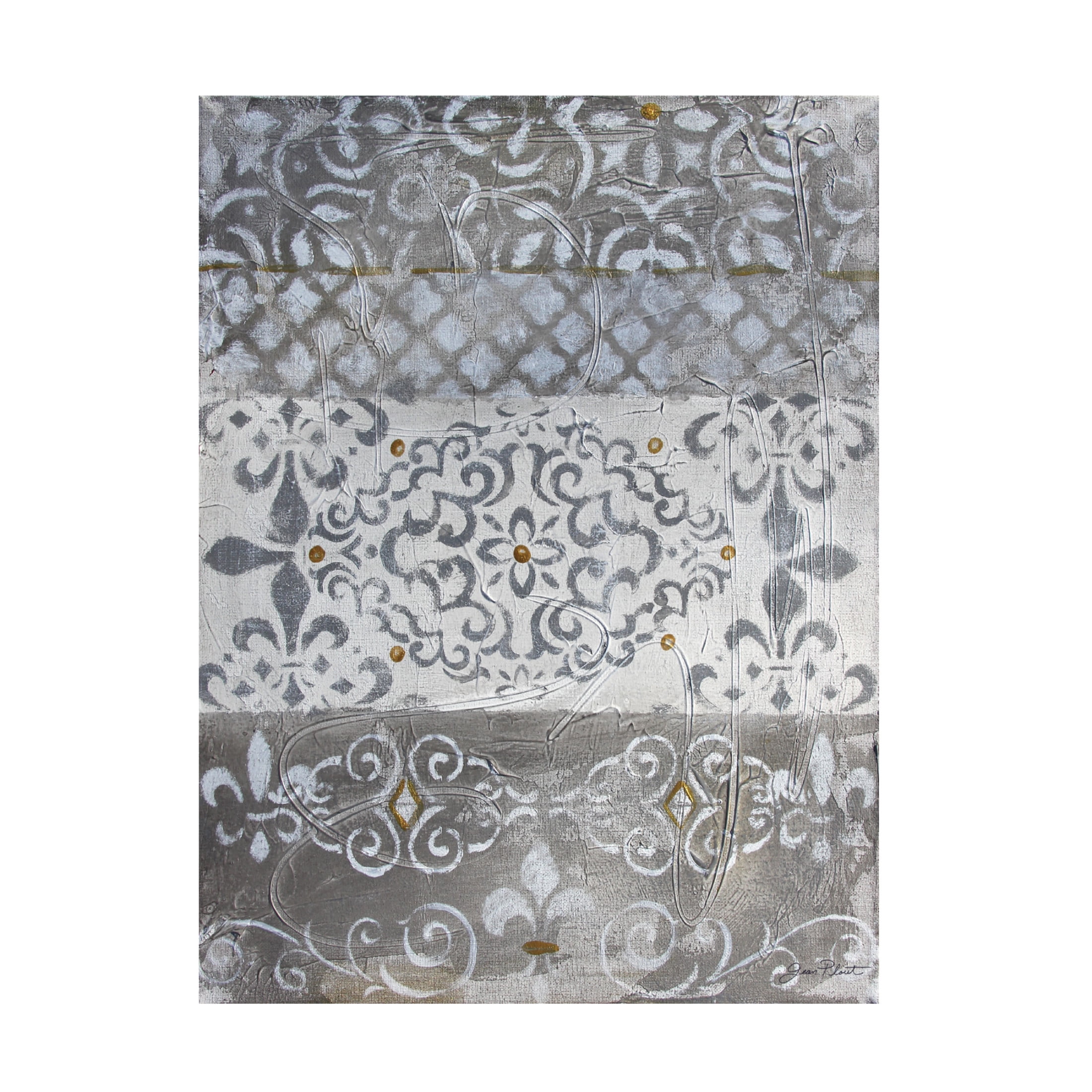Canvas Wall Art - Jean Plout 'Abstract Lace B' Wall Art for Living Room, Bedroom, or Office Décor by Trademark Fine Art - 18 x 24 Inches