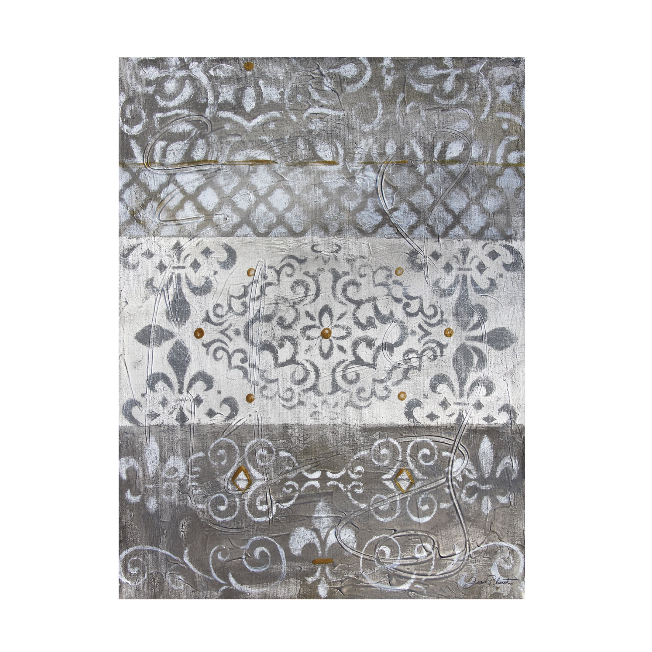 Canvas Wall Art - Jean Plout 'Abstract Lace C' Wall Art for Living Room, Bedroom, or Office Décor by Trademark Fine Art - 14 x 19 Inches