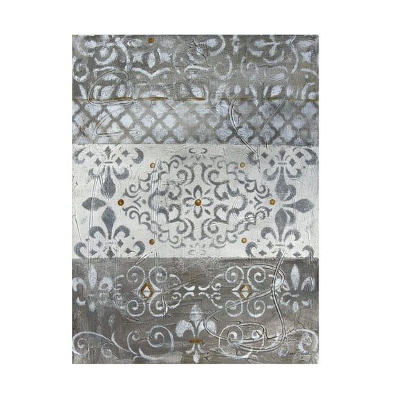 Canvas Wall Art - Jean Plout 'Abstract Lace C' Wall Art for Living Room, Bedroom, or Office Décor by Trademark Fine Art - 14 x 19 Inches