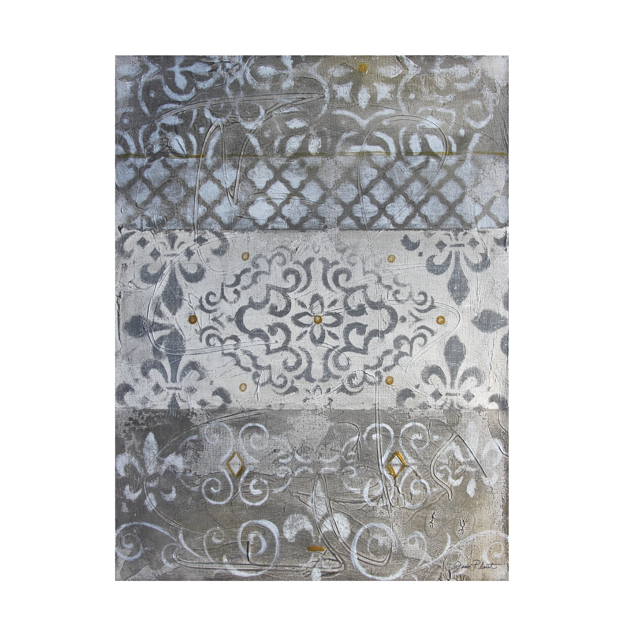 Canvas Wall Art - Jean Plout 'Abstract Lace D' Wall Art for Living Room, Bedroom, or Office Décor by Trademark Fine Art - 35 x 47 Inches
