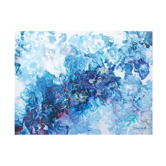 Canvas Wall Art - Jean Plout 'Abstract Pouring F' Wall Art for Living Room, Bedroom, or Office Décor by Trademark Fine Art - 32 x 24 Inches