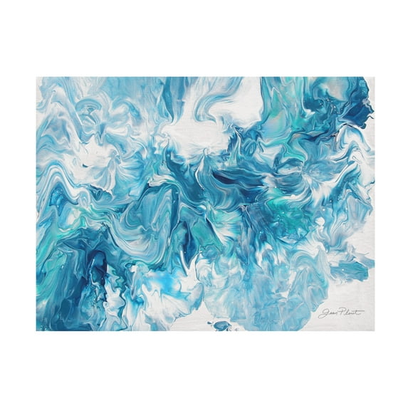 Canvas Wall Art - Jean Plout 'Abstract Pouring T' Wall Art for Living Room, Bedroom, or Office Décor by Trademark Fine Art - 19 x 14 Inches