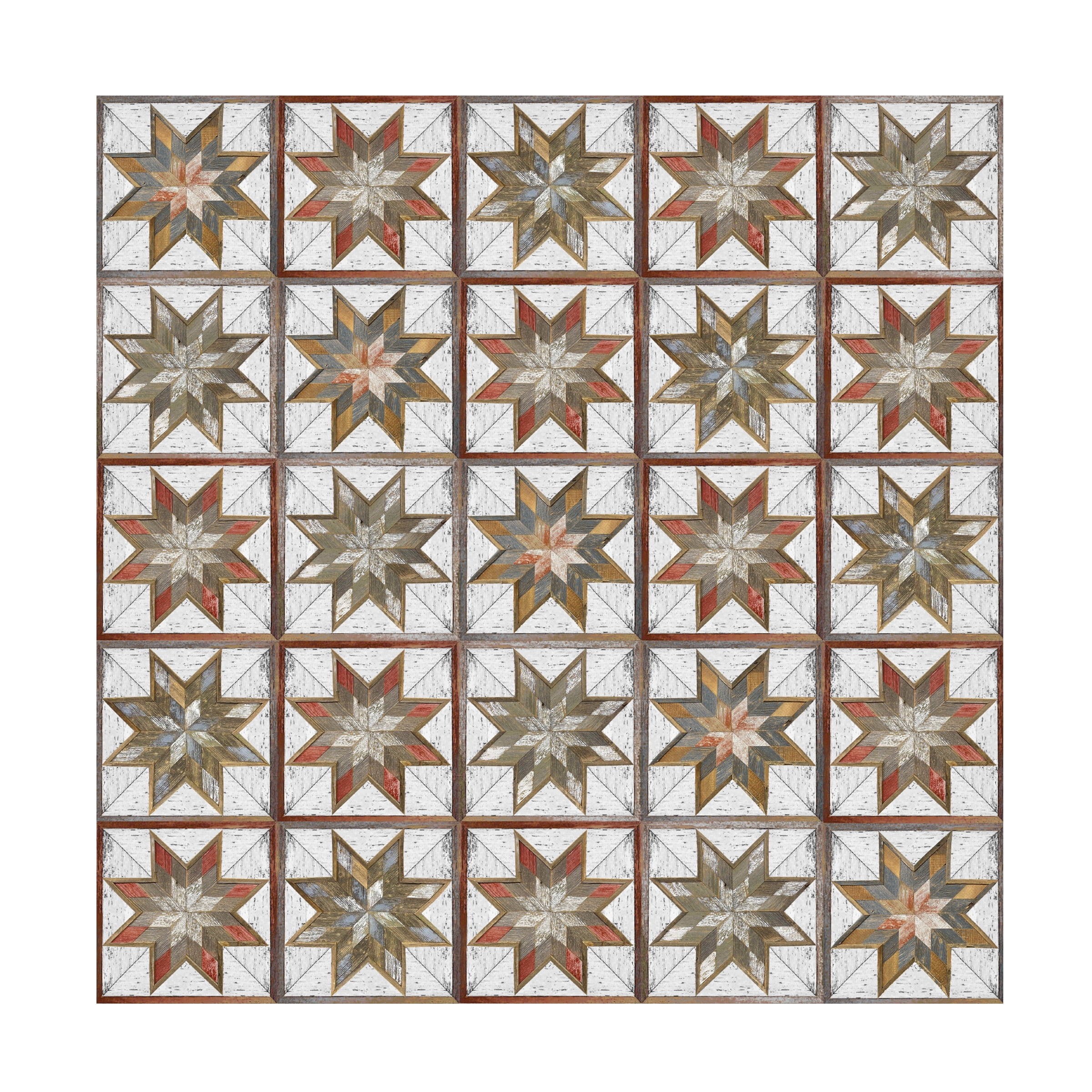 Canvas Wall Art - Jean Plout 'Barn Star Quilt F' Wall Art for Living Room, Bedroom, or Office DÃ©cor by Trademark Fine Art - 14 x 14 Inches
