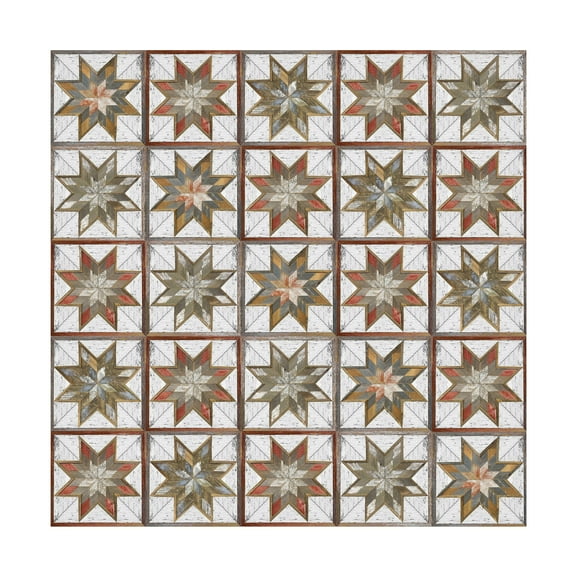 Canvas Wall Art - Jean Plout 'Barn Star Quilt F' Wall Art for Living Room, Bedroom, or Office Décor by Trademark Fine Art - 24 x 24 Inches
