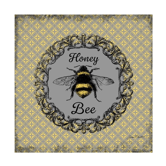 Canvas Wall Art - Jean Plout 'Bee Memories A' Wall Art for Living Room, Bedroom, or Office Décor by Trademark Fine Art - 18 x 18 Inches