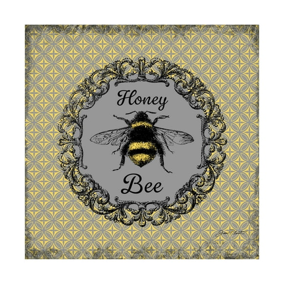 Canvas Wall Art - Jean Plout 'Bee Memories A' Wall Art for Living Room, Bedroom, or Office Décor by Trademark Fine Art - 35 x 35 Inches
