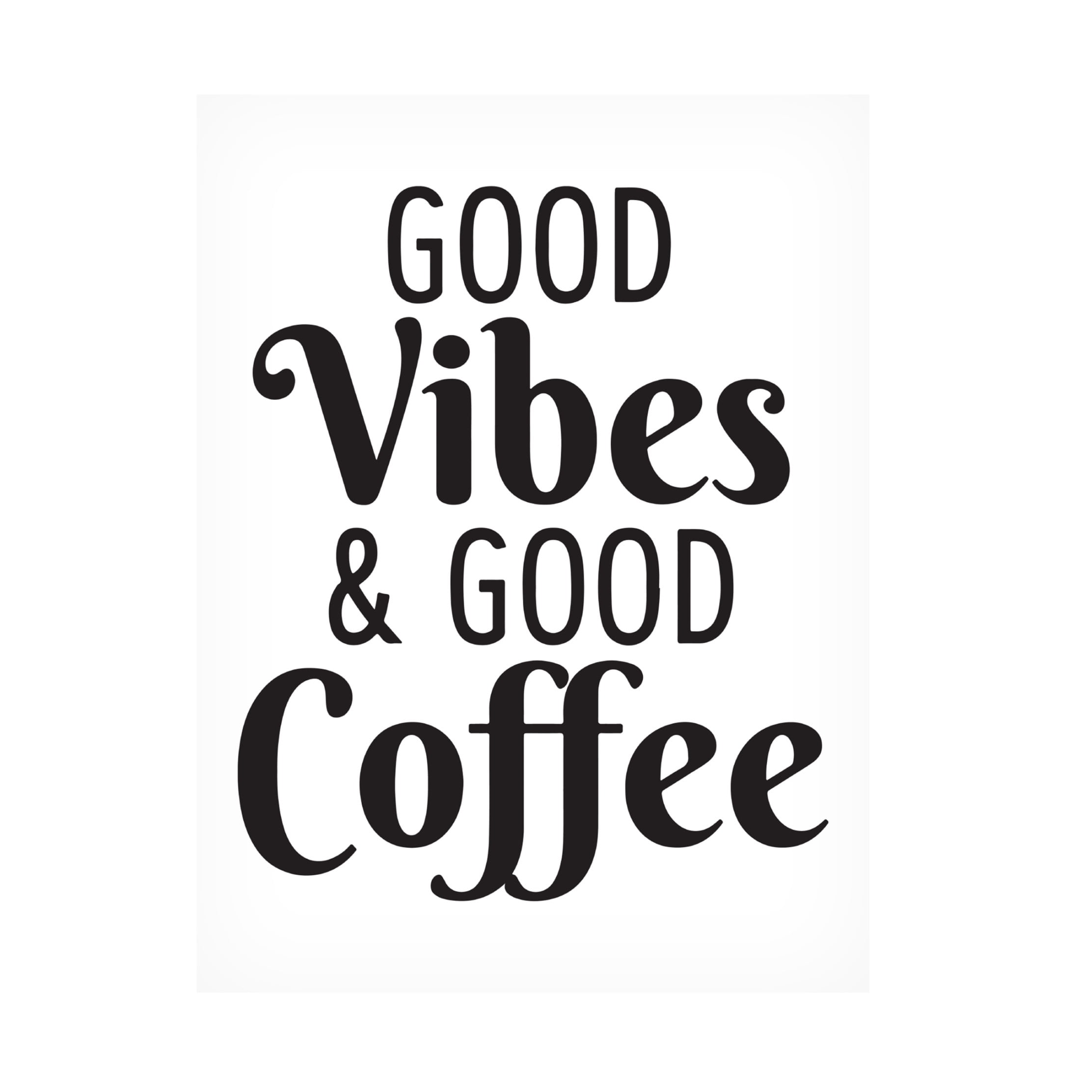 Canvas Wall Art - Jean Plout 'Coffee Typography C' Wall Art for Living Room, Bedroom, or Office Décor by Trademark Fine Art - 14 x 19 Inches