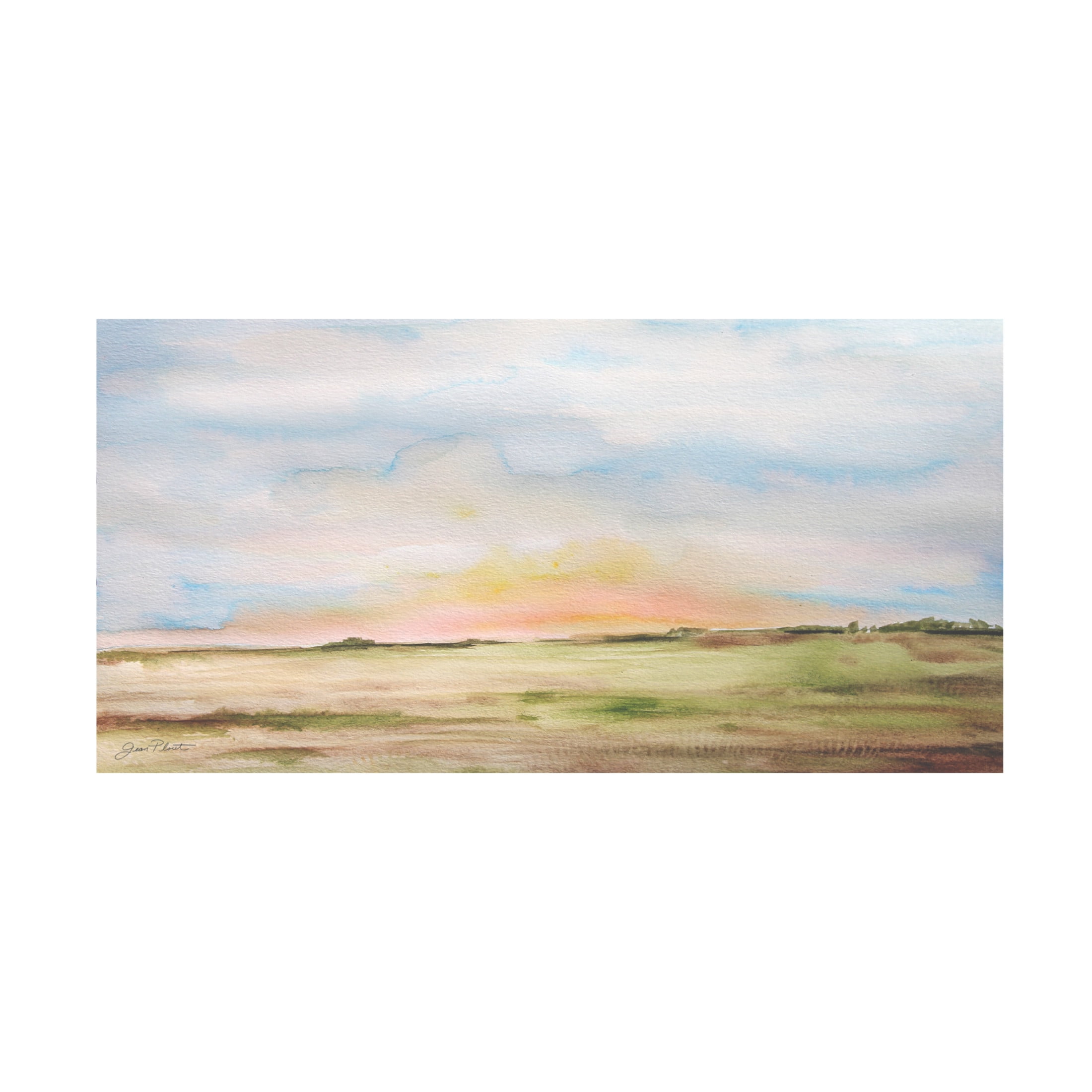 Canvas Wall Art - Jean Plout 'Dreamy Sunset' Wall Art for Living Room, Bedroom, or Office Décor by Trademark Fine Art - 24 x 12 Inches