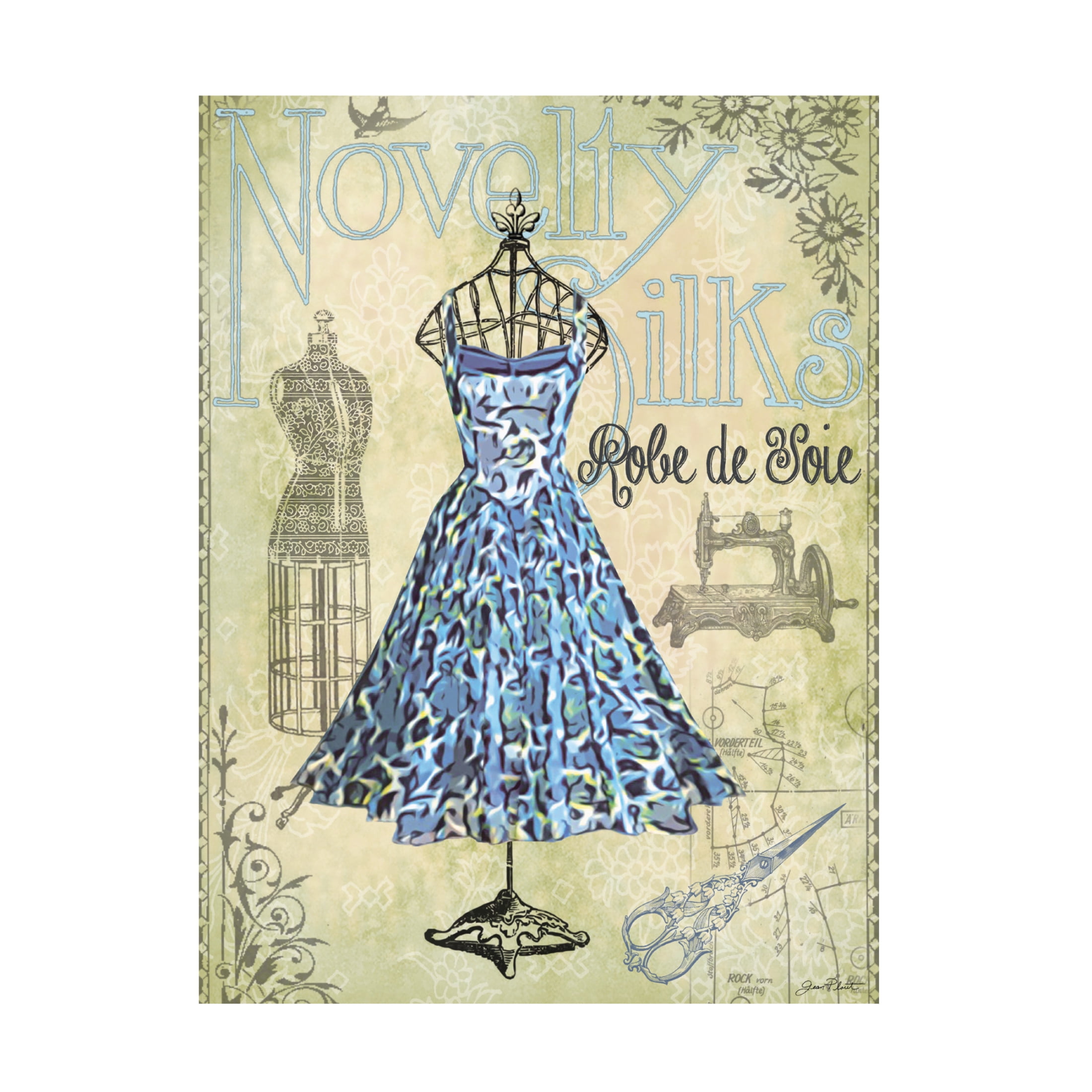 Canvas Wall Art - Jean Plout 'Dress Shop B' Wall Art for Living Room, Bedroom, or Office Décor by Trademark Fine Art - 18 x 24 Inches
