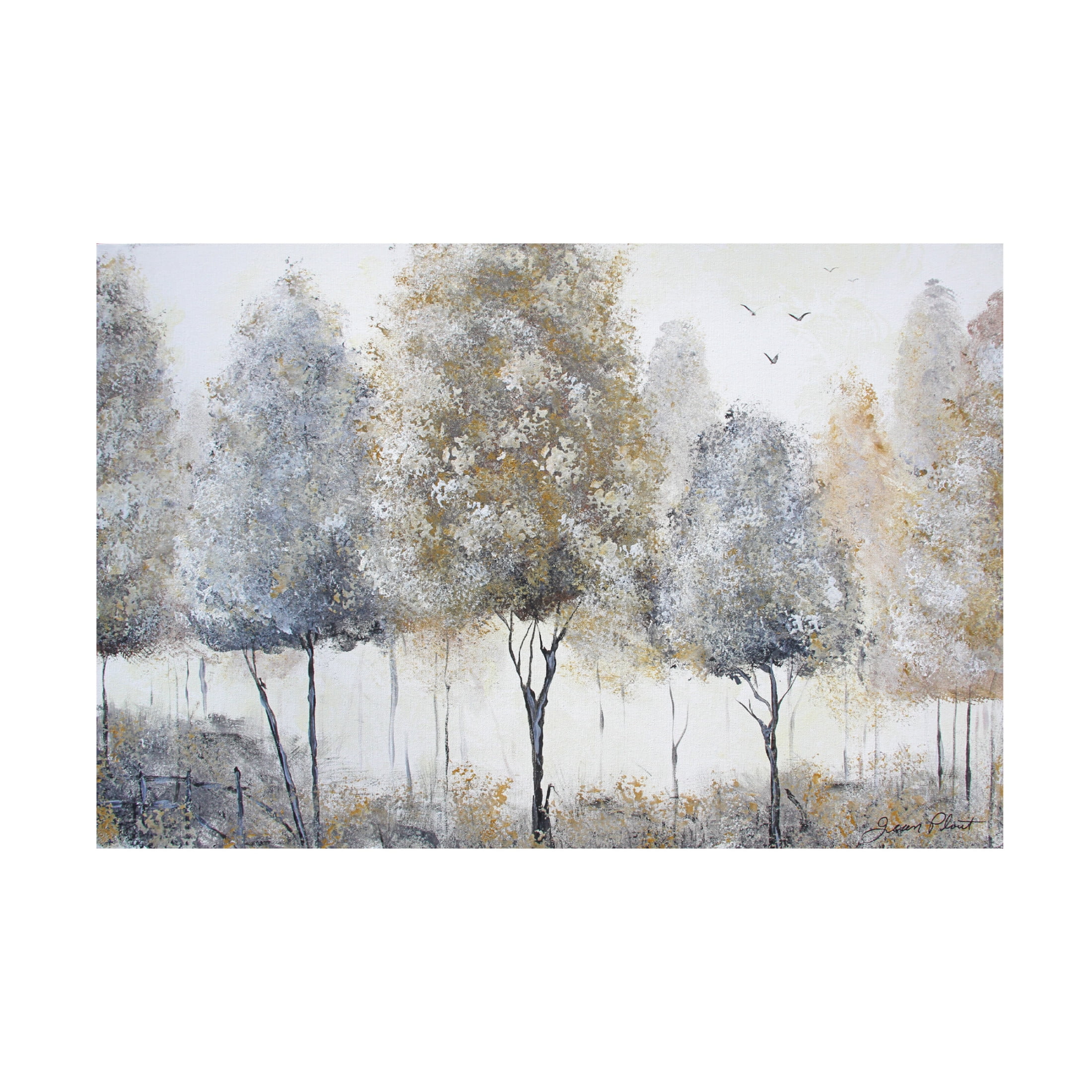 Canvas Wall Art - Jean Plout 'Forest of Gold B' Wall Art for Living Room, Bedroom, or Office Décor by Trademark Fine Art - 24 x 16 Inches