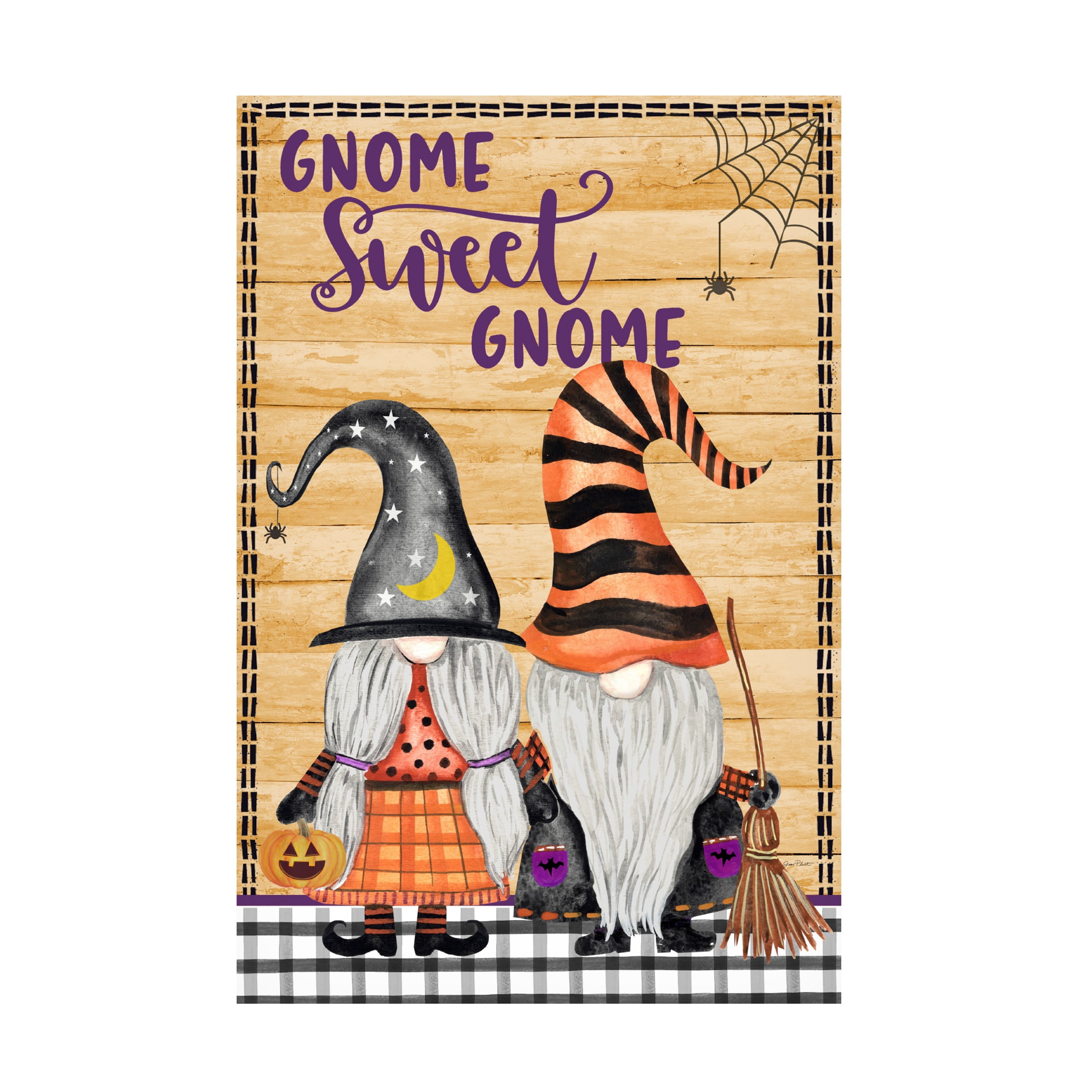 Canvas Wall Art - Jean Plout 'Gnome Sweet Gnome' Wall Art for Living Room, Bedroom, or Office DÃ©cor by Trademark Fine Art - 30 x 47 Inches