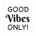 thumbnail image 1 of Canvas Wall Art - Jean Plout 'Good Vibes Typography A' Wall Art for Living Room, Bedroom, or Office Décor by Trademark Fine Art - 35 x 35 Inches, 1 of 4