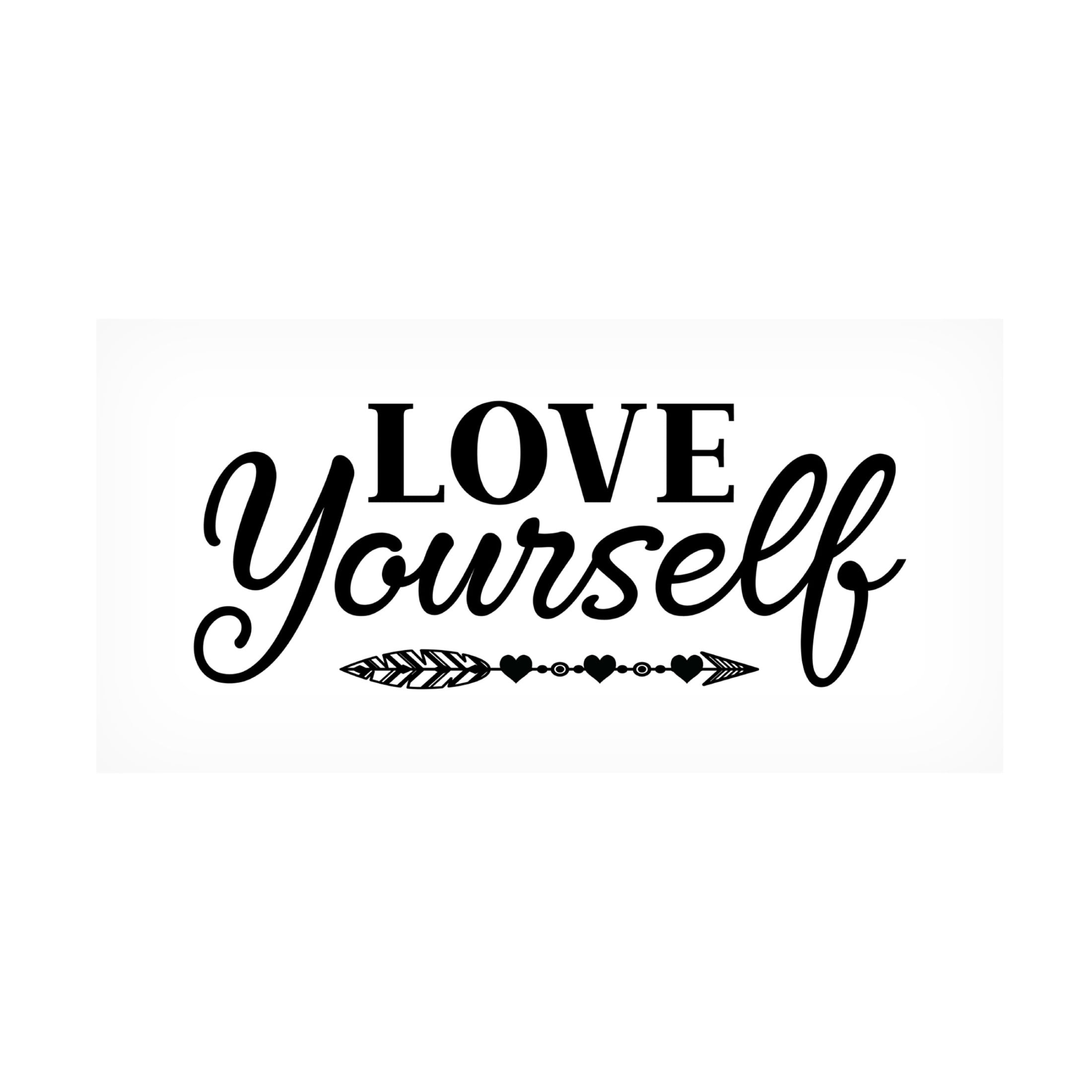 Canvas Wall Art - Jean Plout 'Good Vibes Typography E' Wall Art for Living Room, Bedroom, or Office Décor by Trademark Fine Art - 47 x 24 Inches