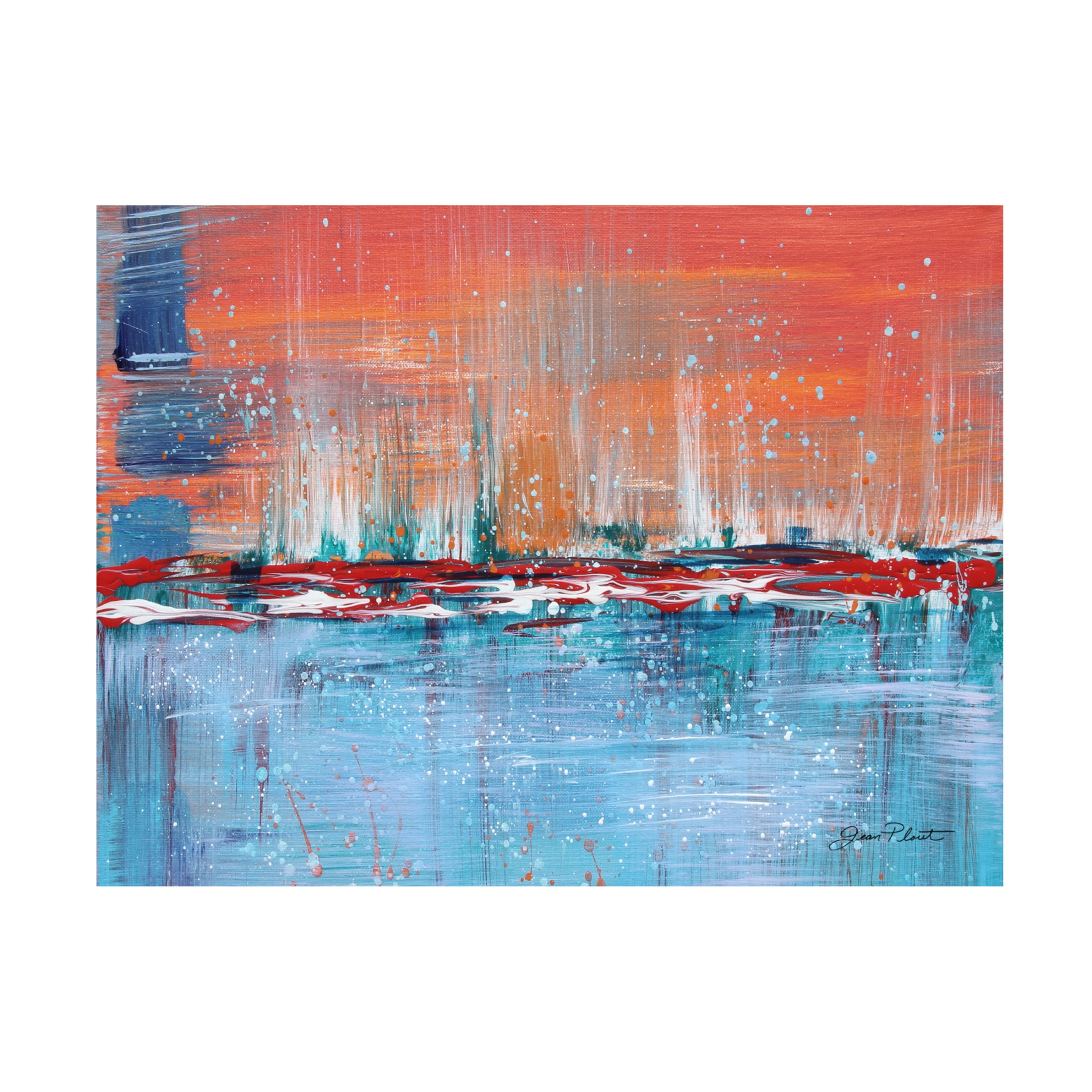 Canvas Wall Art - Jean Plout 'July Heat Landscape' Wall Art for Living Room, Bedroom, or Office Décor by Trademark Fine Art - 24 x 18 Inches