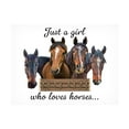 thumbnail image 1 of Canvas Wall Art - Jean Plout 'Just A Girl Who Loves Horses B' Wall Art for Living Room, Bedroom, or Office Décor by Trademark Fine Art - 19 x 14 Inches, 1 of 4