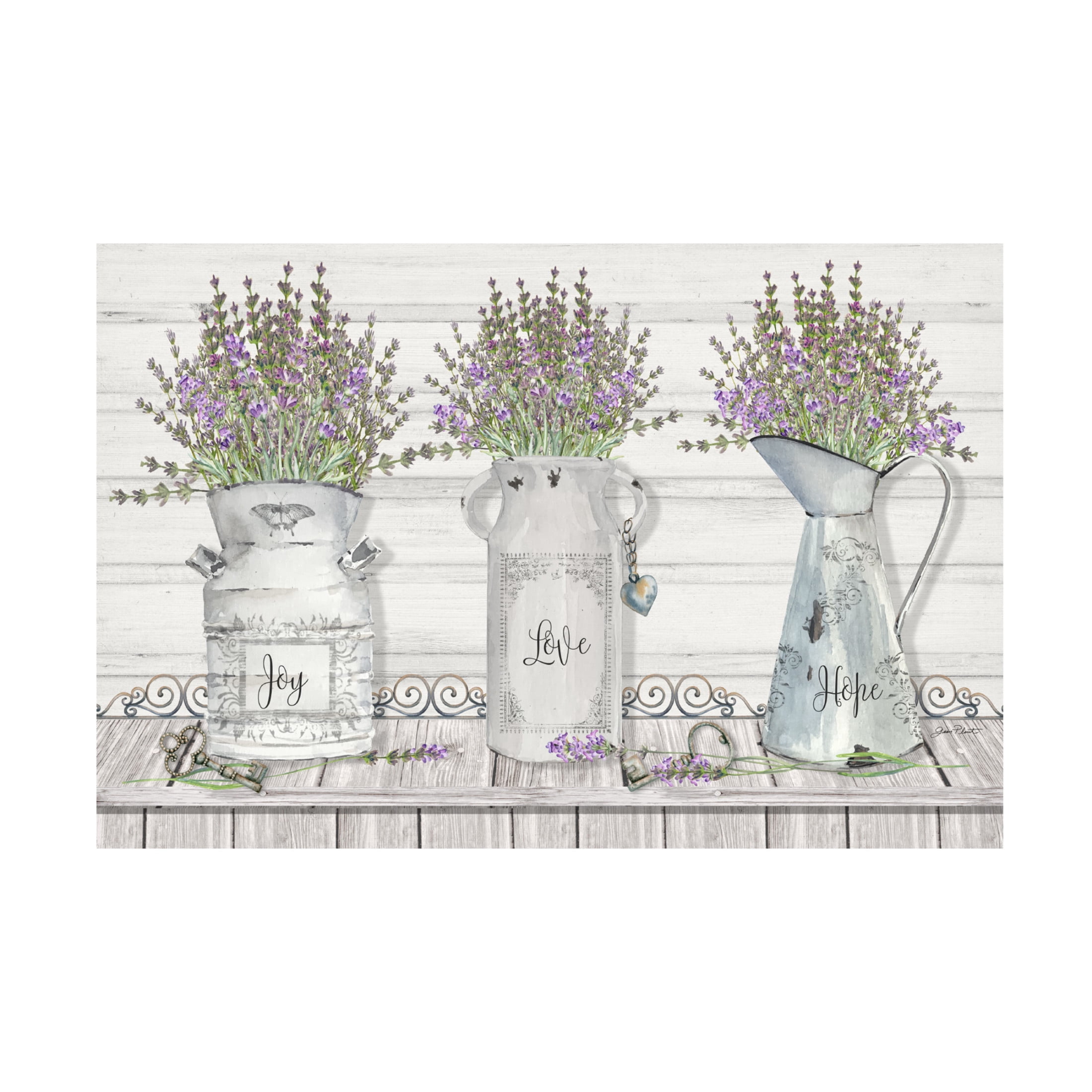 Canvas Wall Art - Jean Plout 'Lavender Love' Wall Art for Living Room, Bedroom, or Office Décor by Trademark Fine Art - 24 x 16 Inches