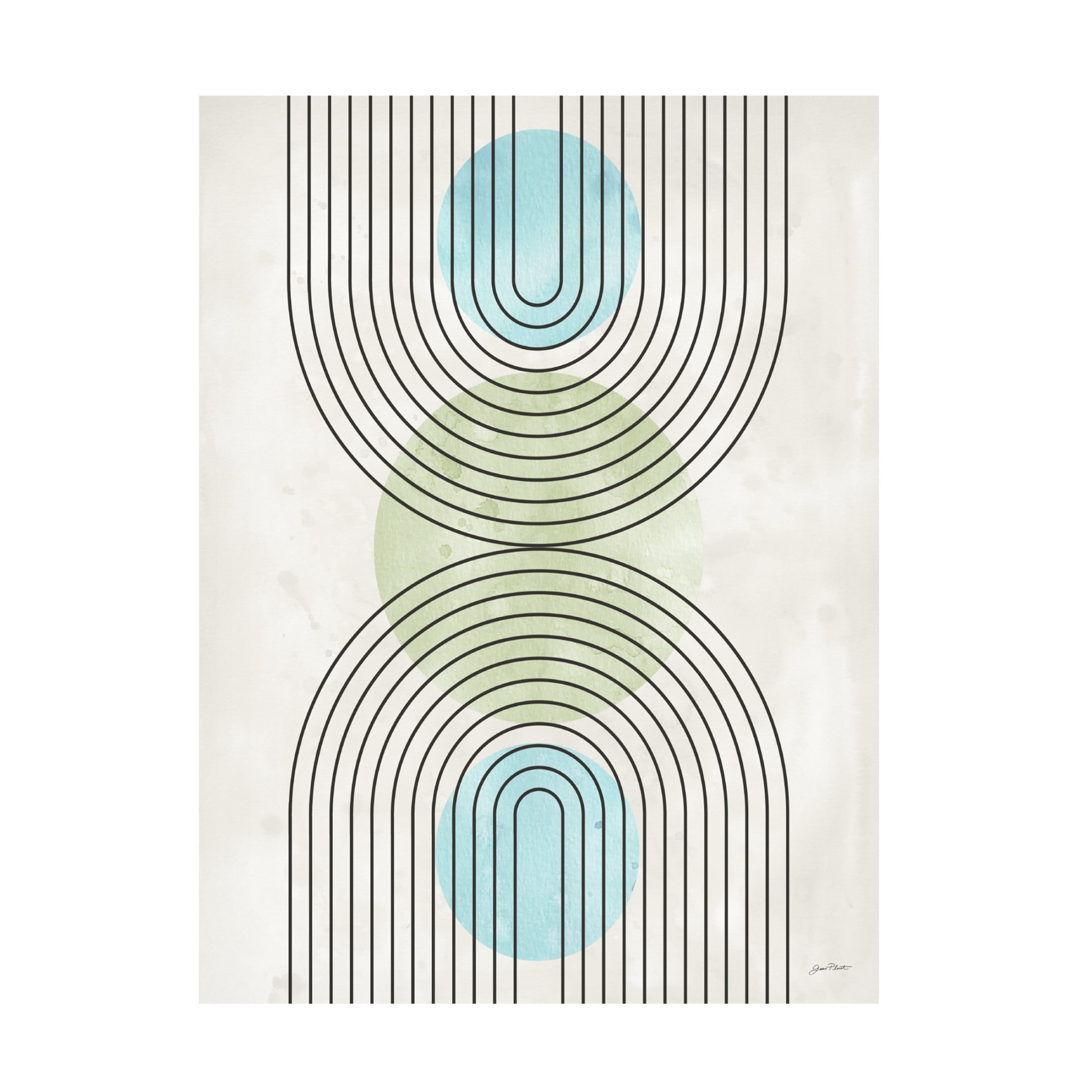 Canvas Wall Art - Jean Plout 'Mid Century Boho 2' Wall Art for Living Room, Bedroom, or Office Décor by Trademark Fine Art - 35 x 47 Inches