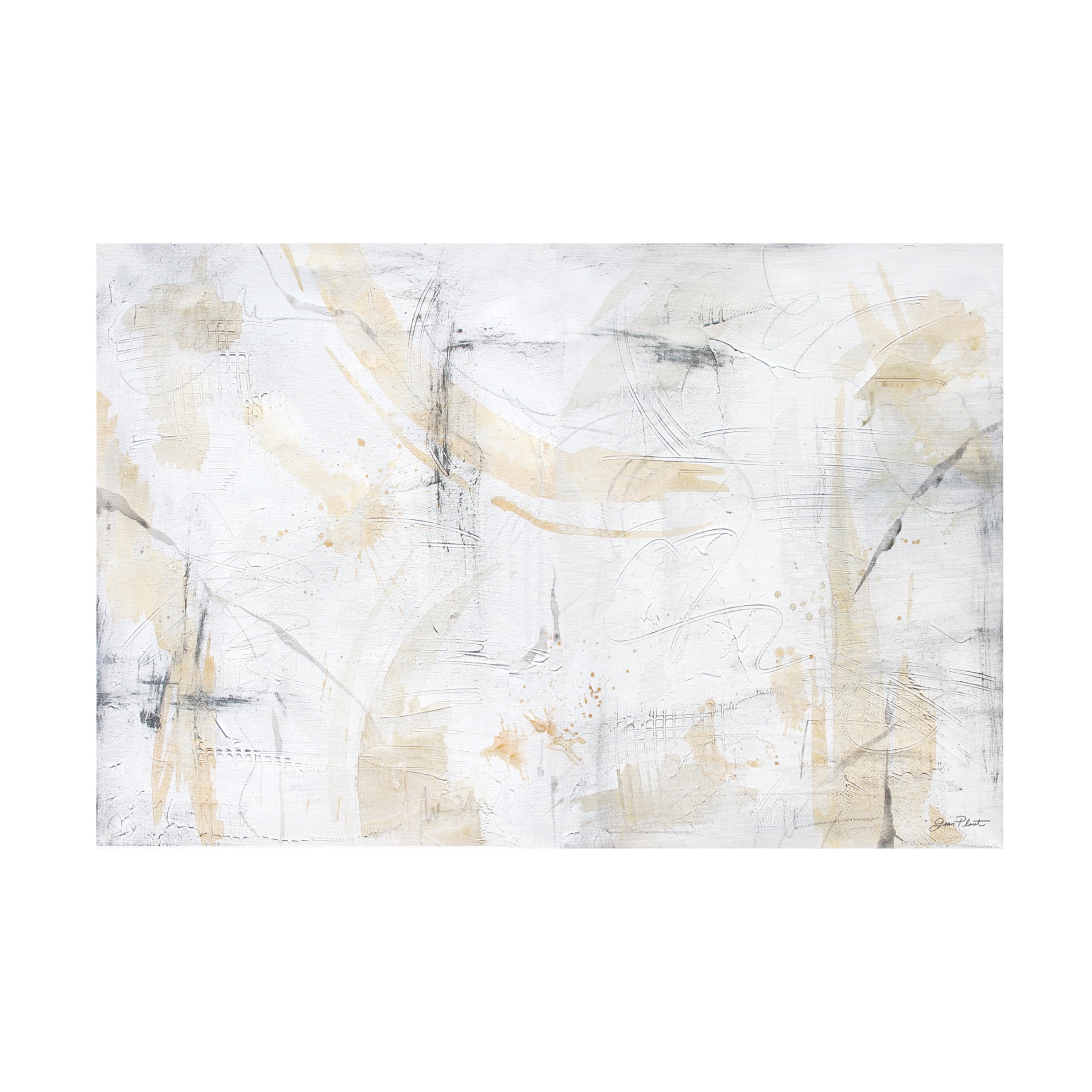 Canvas Wall Art - Jean Plout 'Monday Textures C' Wall Art for Living Room, Bedroom, or Office Décor by Trademark Fine Art - 47 x 30 Inches